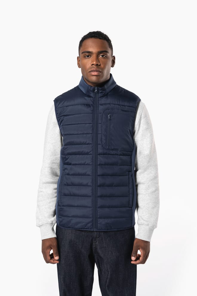 Men's bi-material bodywarmer