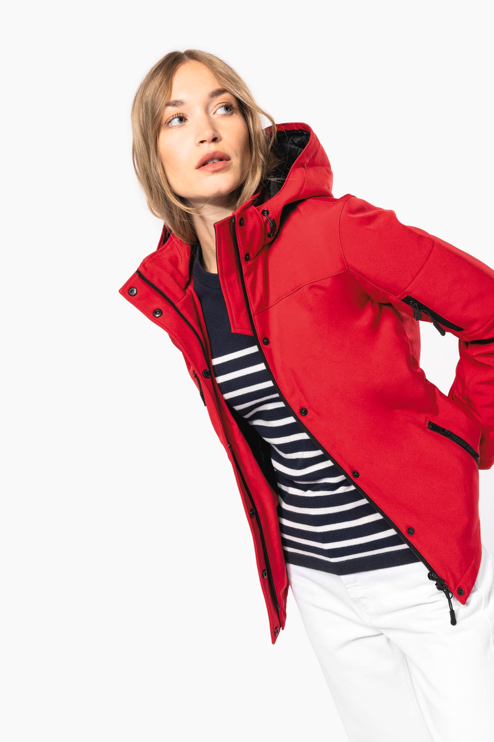 Parka softshell doublée capuche femme