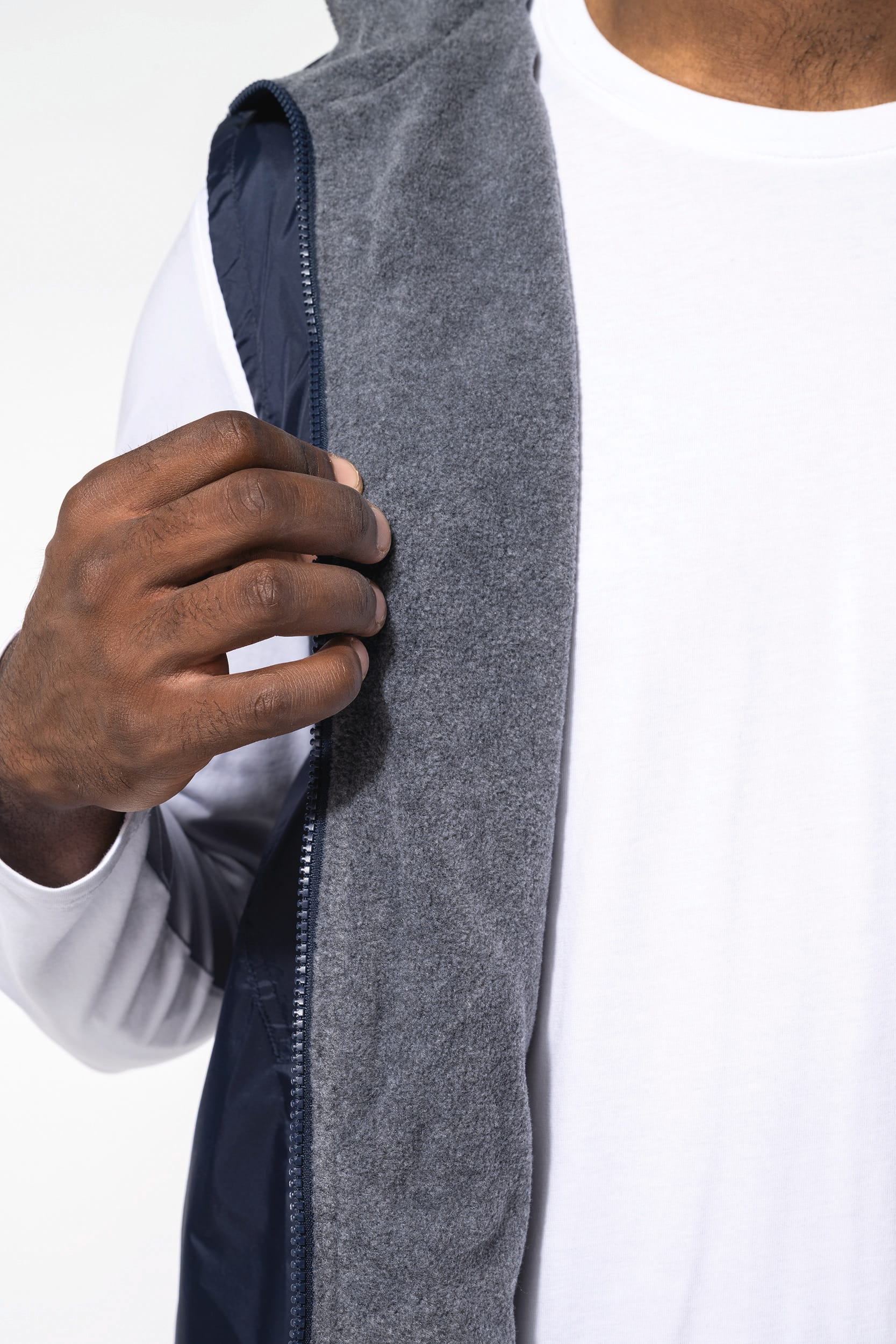 Colete forrado a polar unissexo