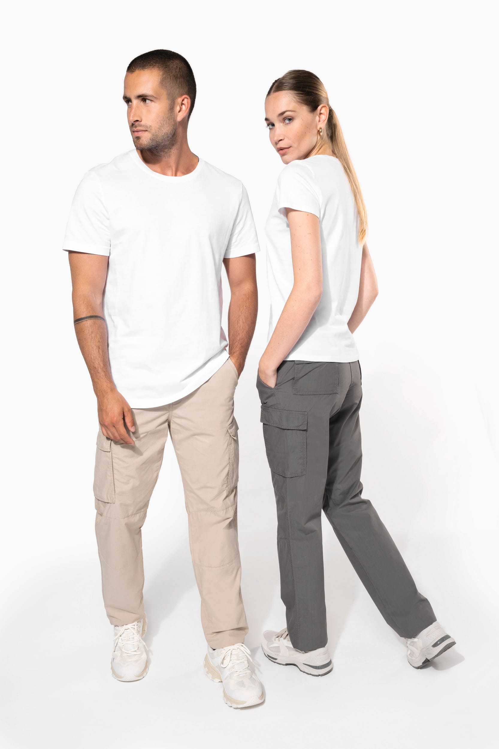 Calças leves multibolsos de senhora