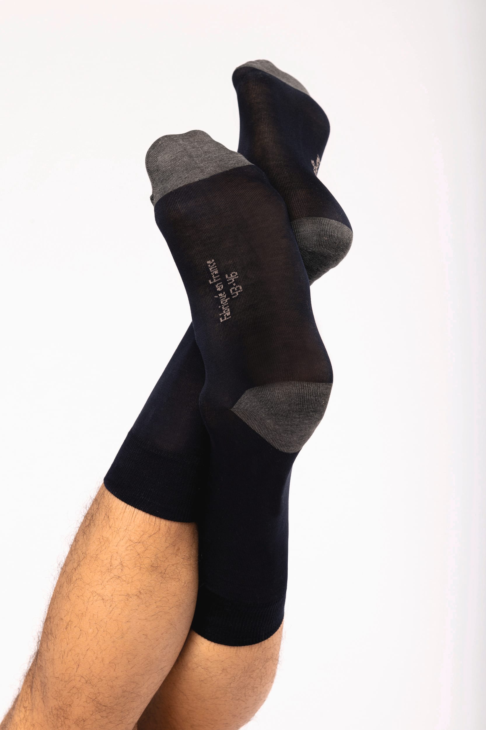 Meias de comprimento médio em algodão mercerizado - "Origine France garantie"