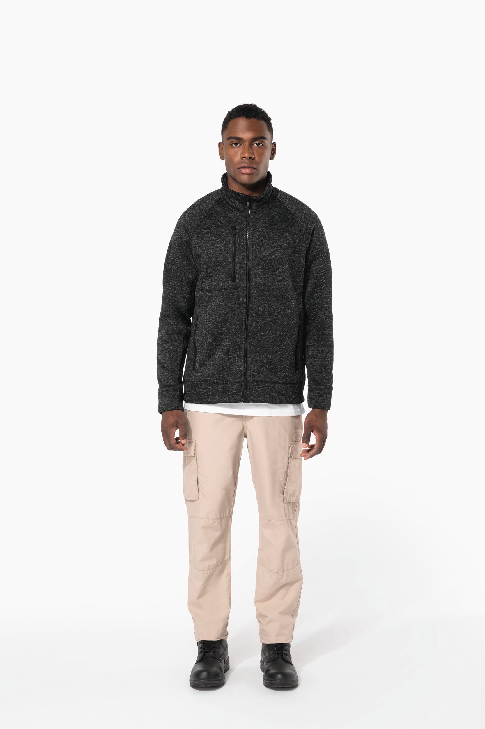Veste zippée chinée homme - Image 7