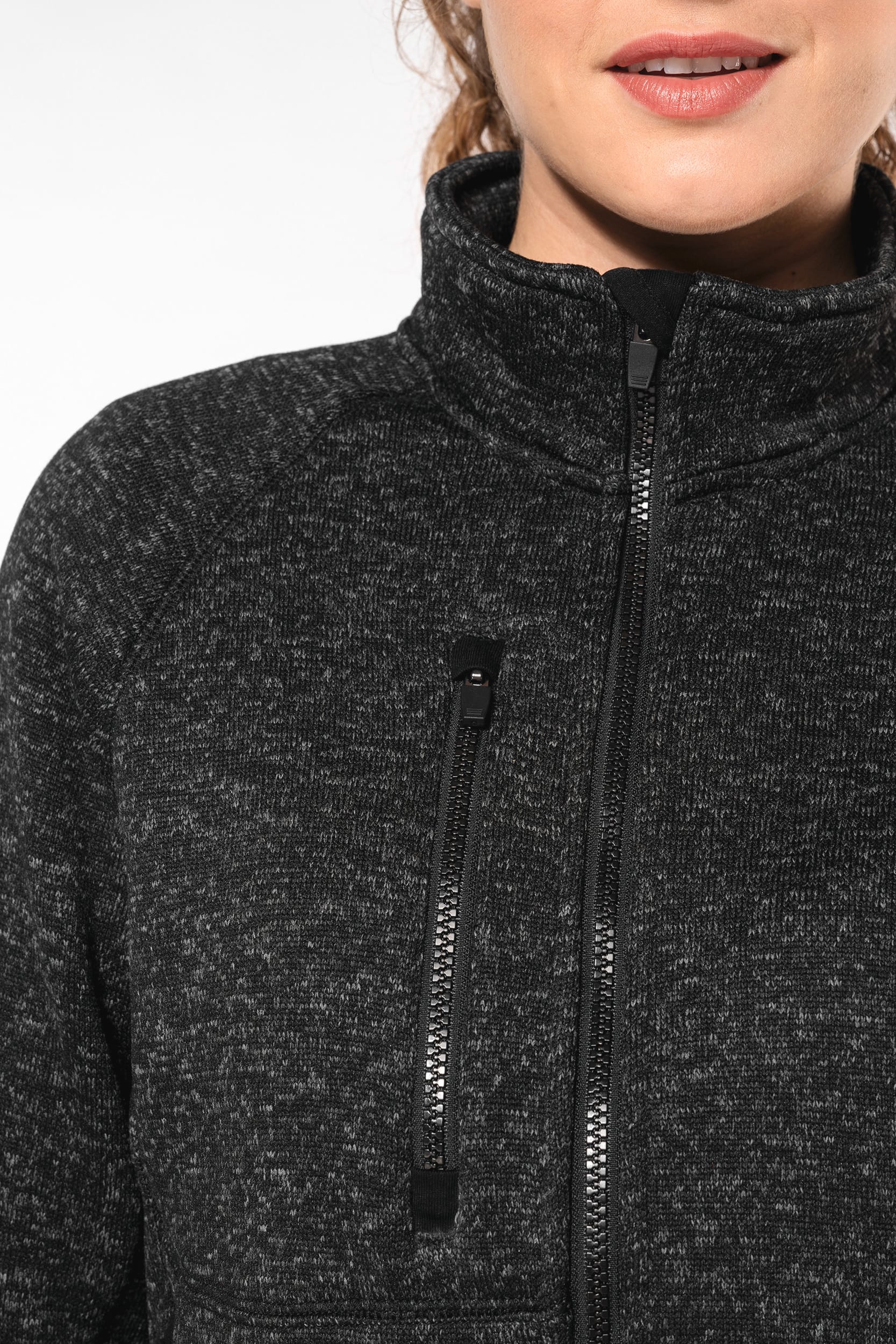 Veste zippée chinée femme - Image 3