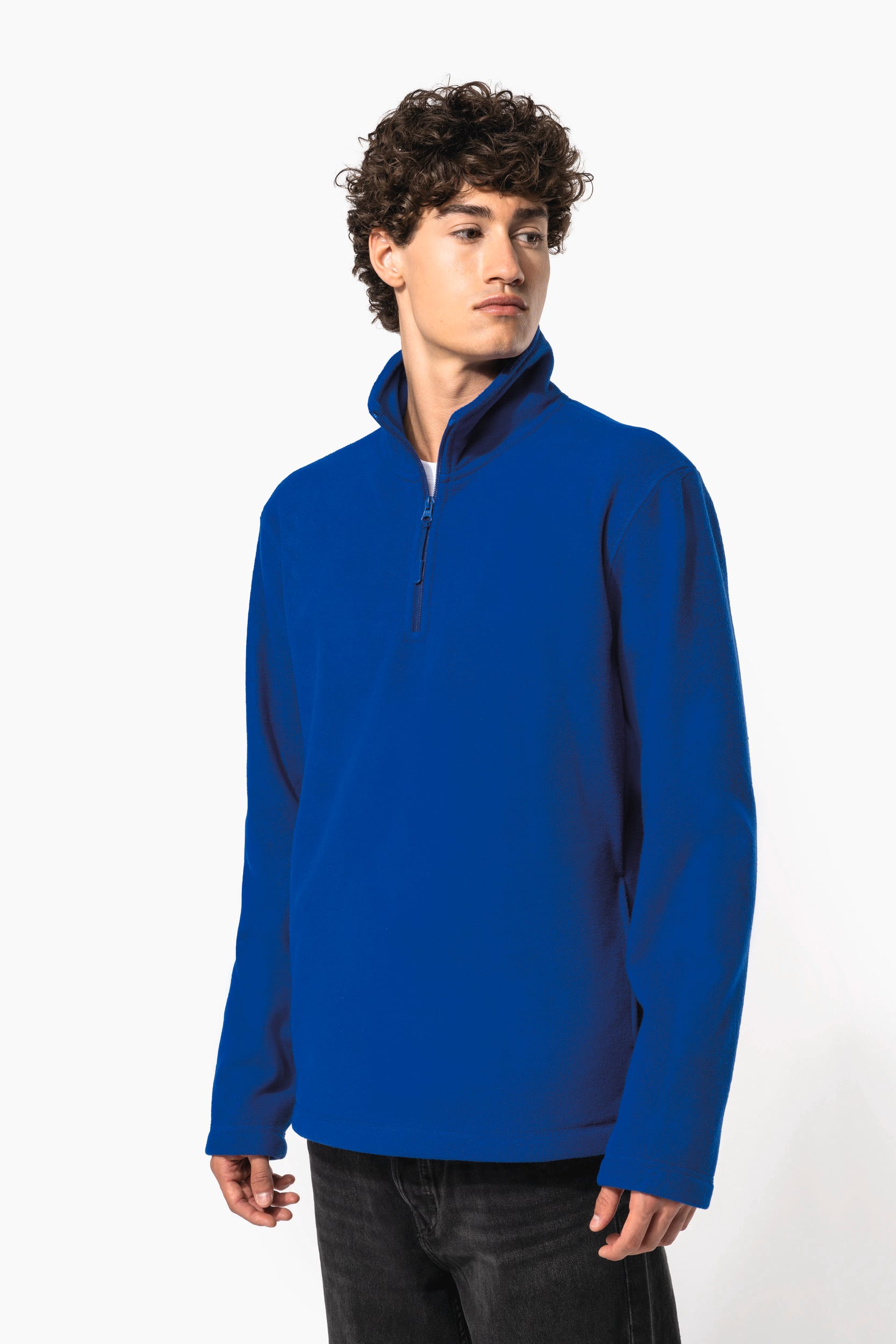 Enzo > Zip neck microfleece jacket