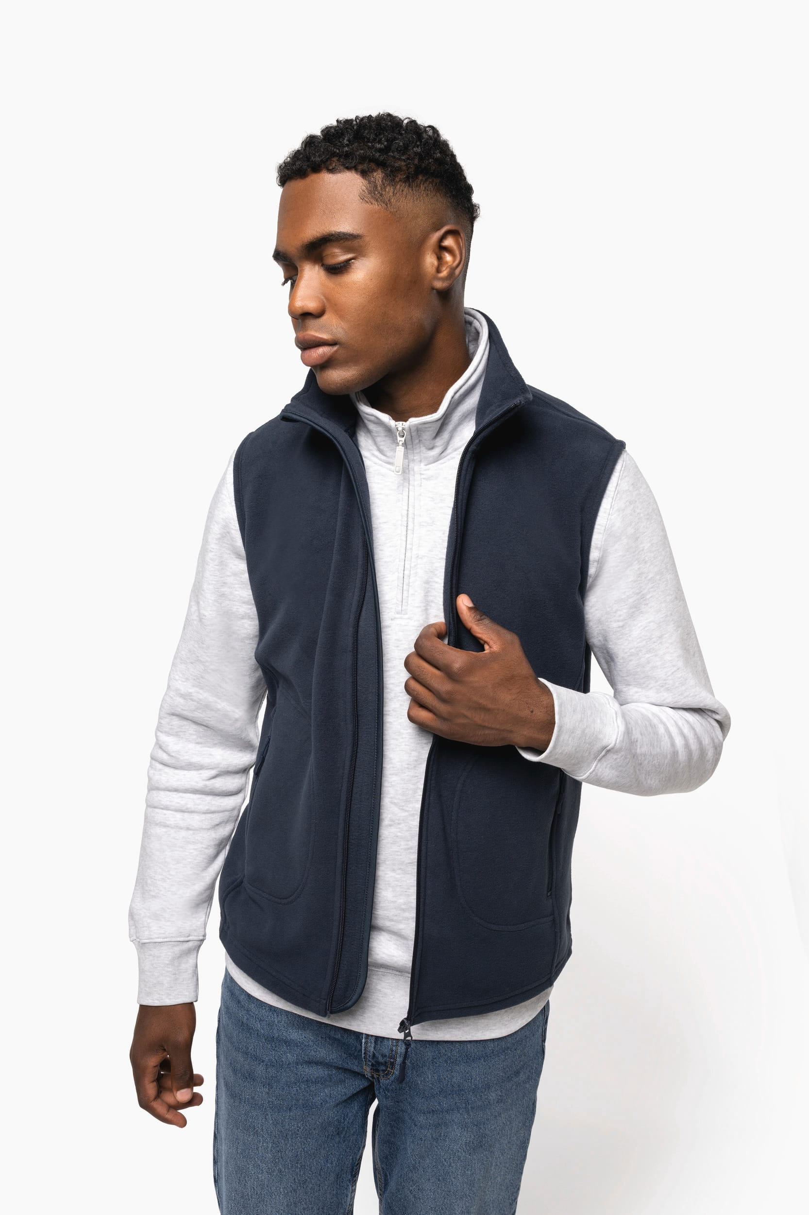 Colete micropolar eco-responsável unissexo