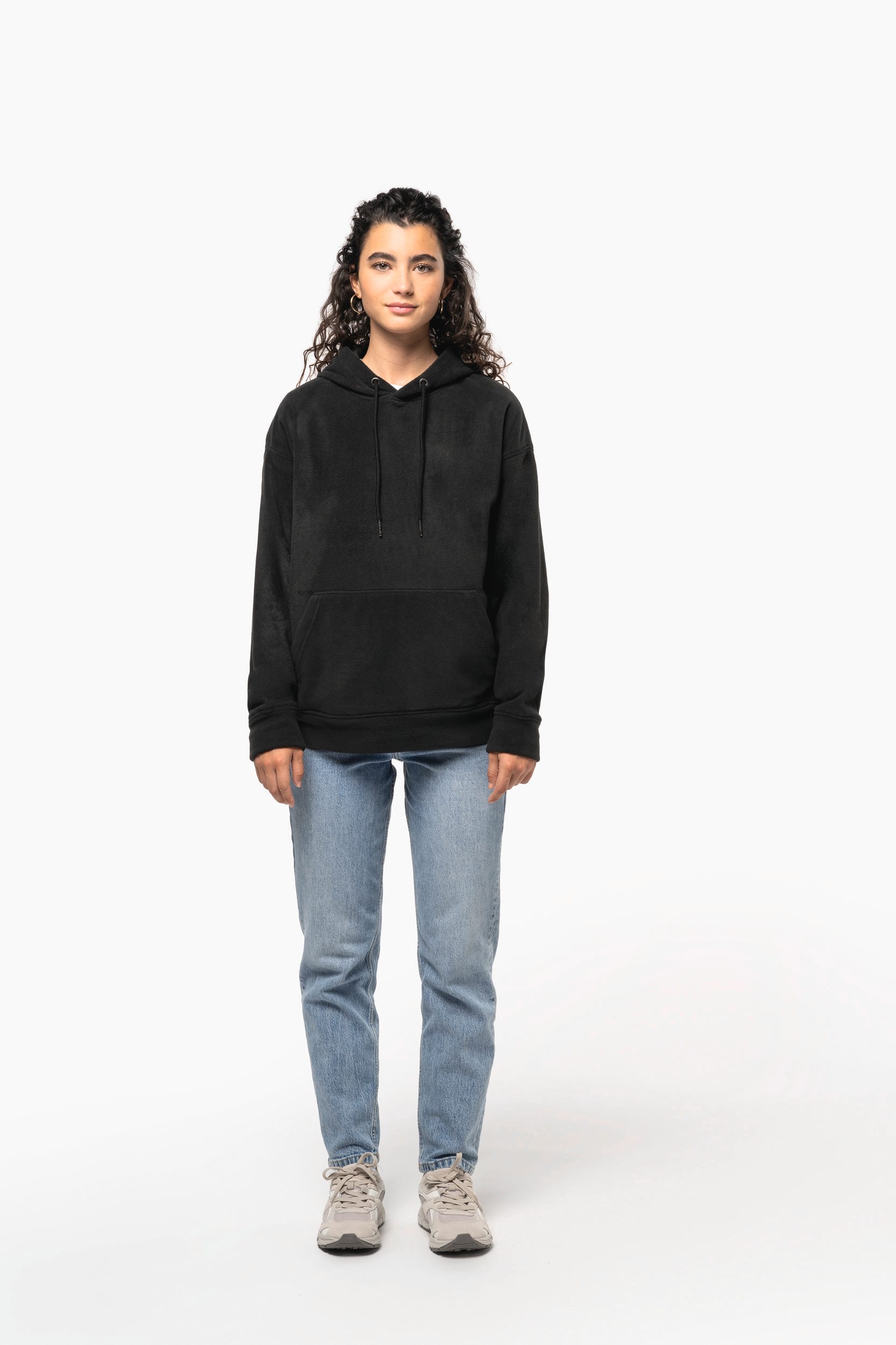 Sweatshirt com capuz oversize em polar reciclado unissexo