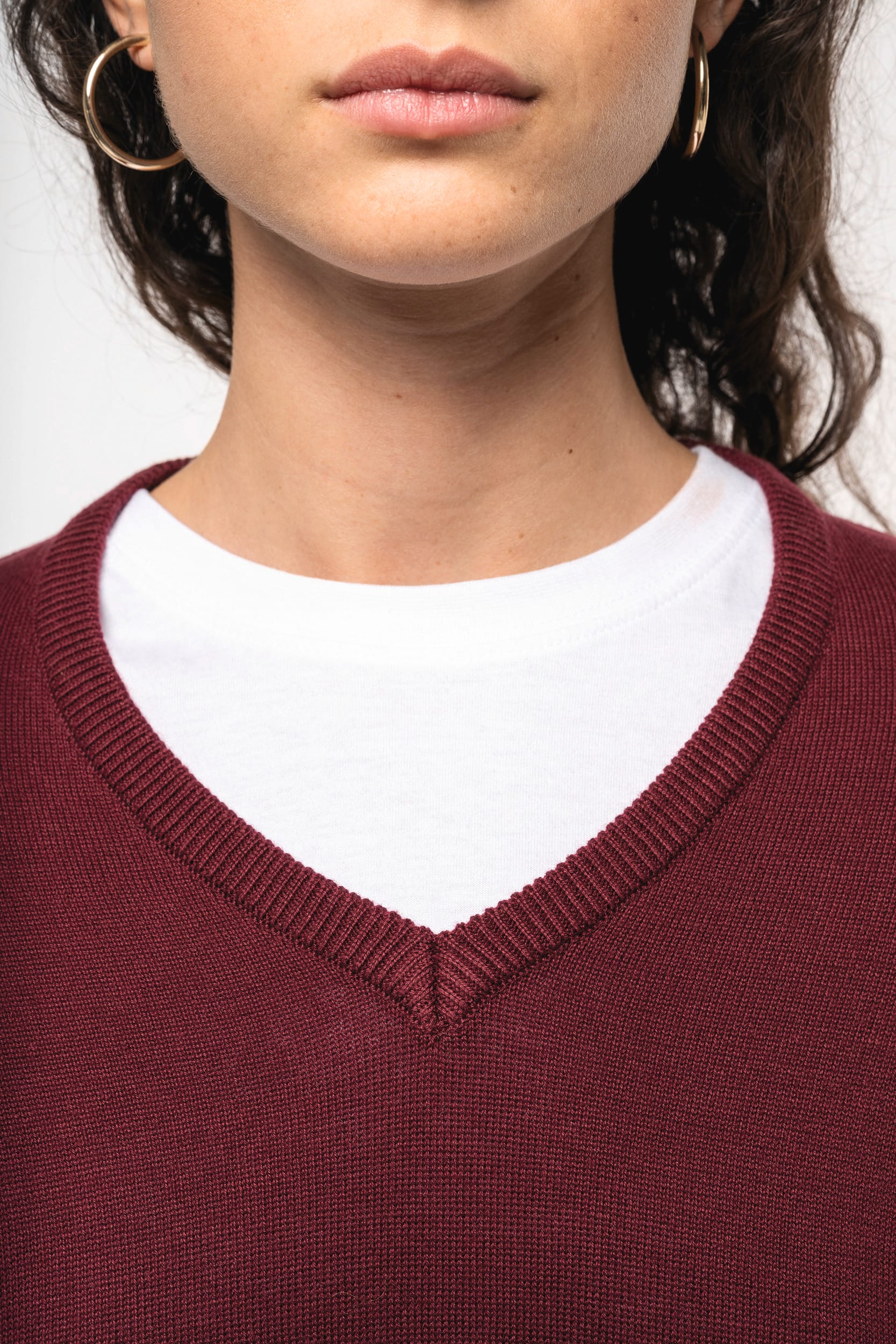 Pullover de senhora decote V