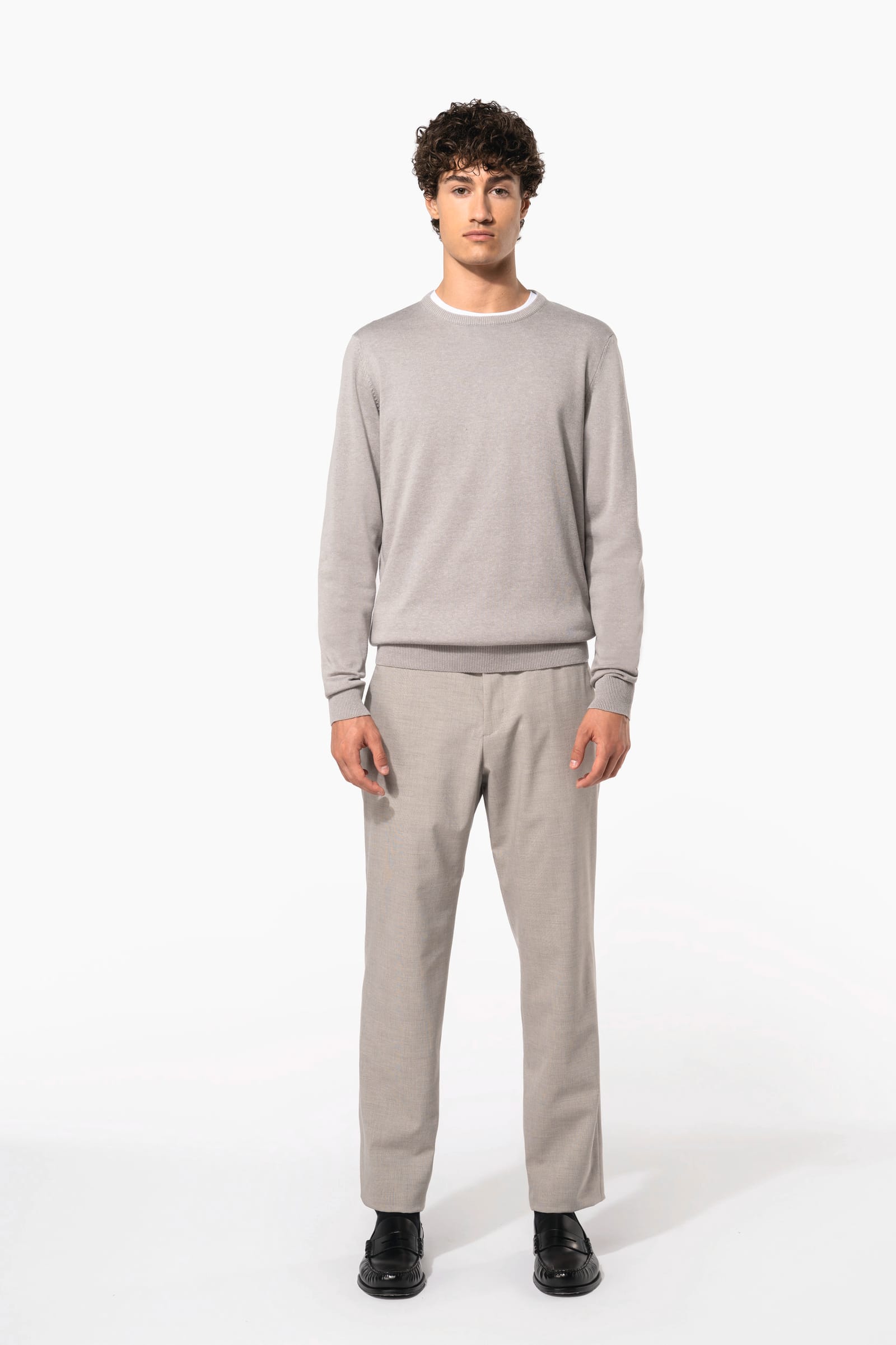 Herenpullover met ronde hals