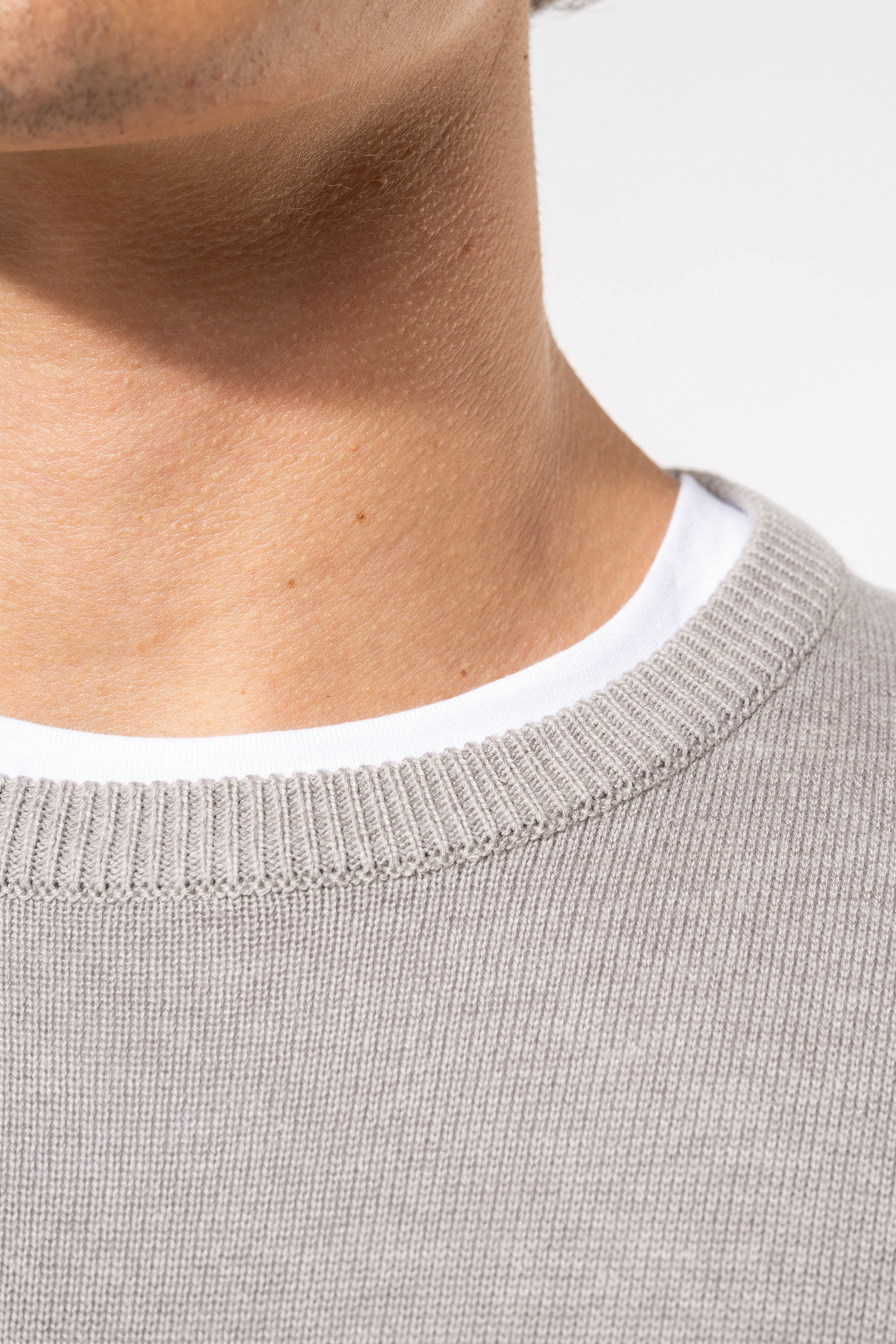 Herenpullover met ronde hals