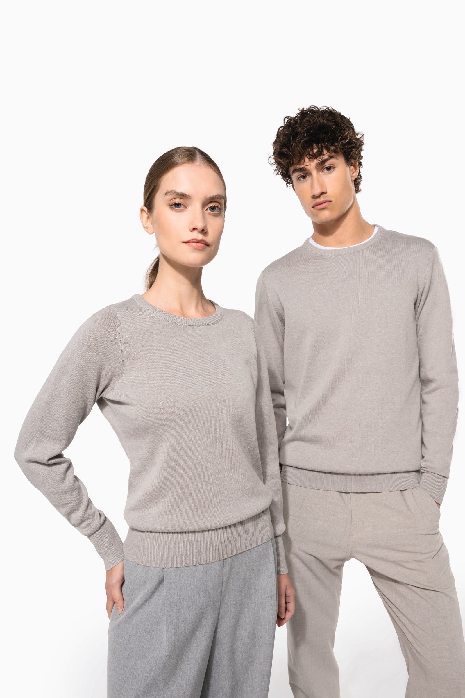 Herenpullover met ronde hals