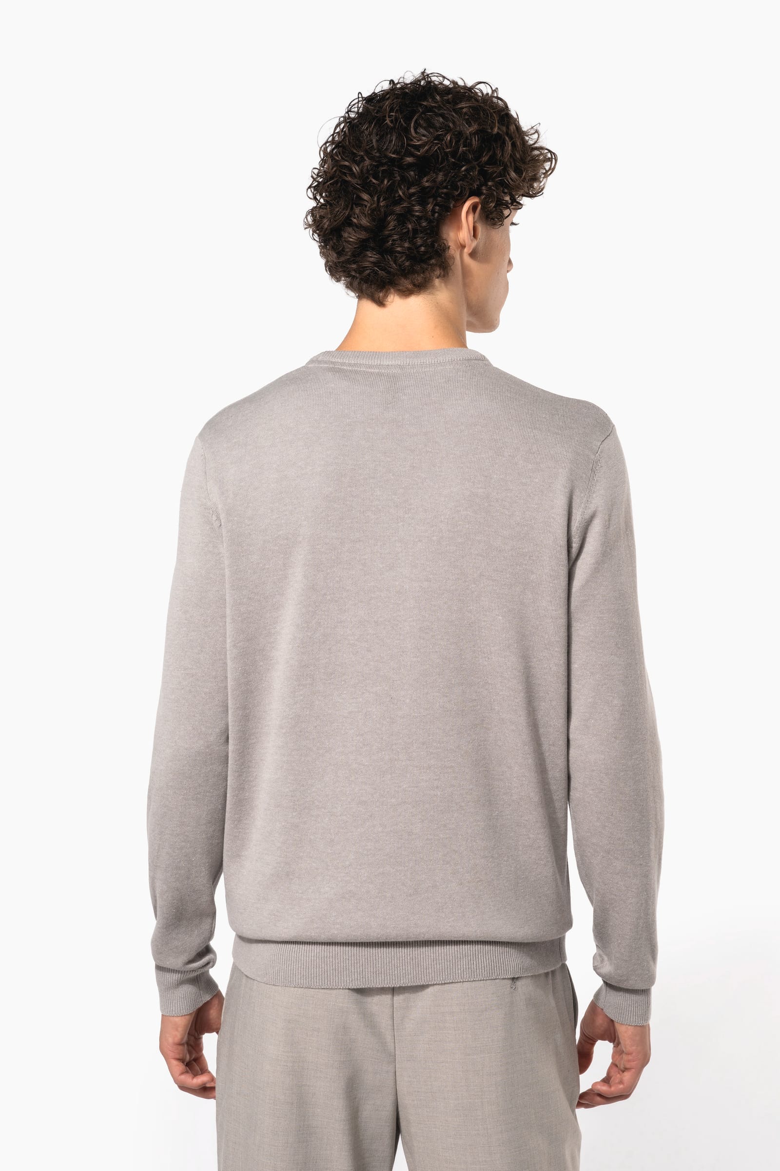Herenpullover met ronde hals