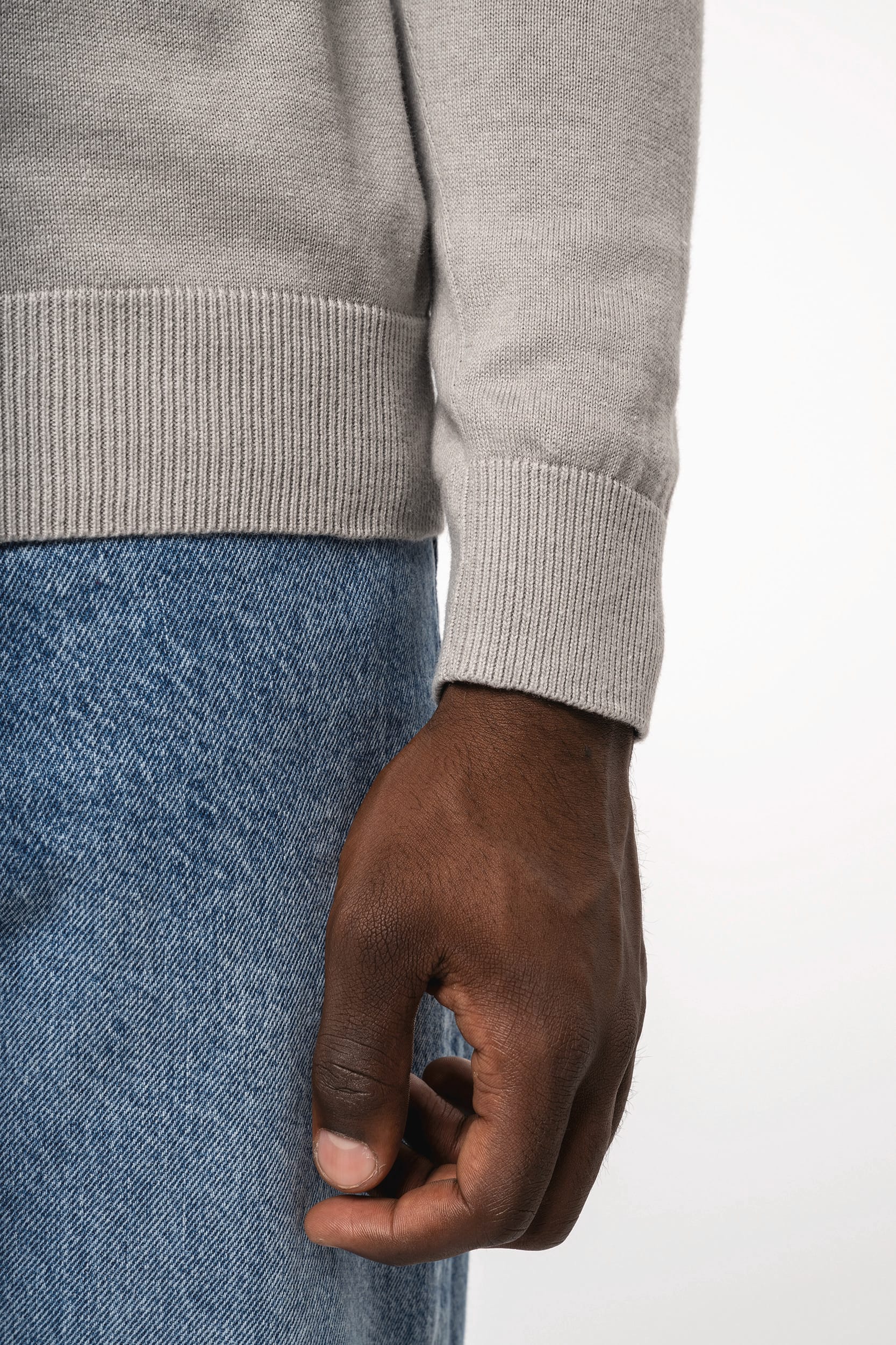 Camisola  de malha meio fecho