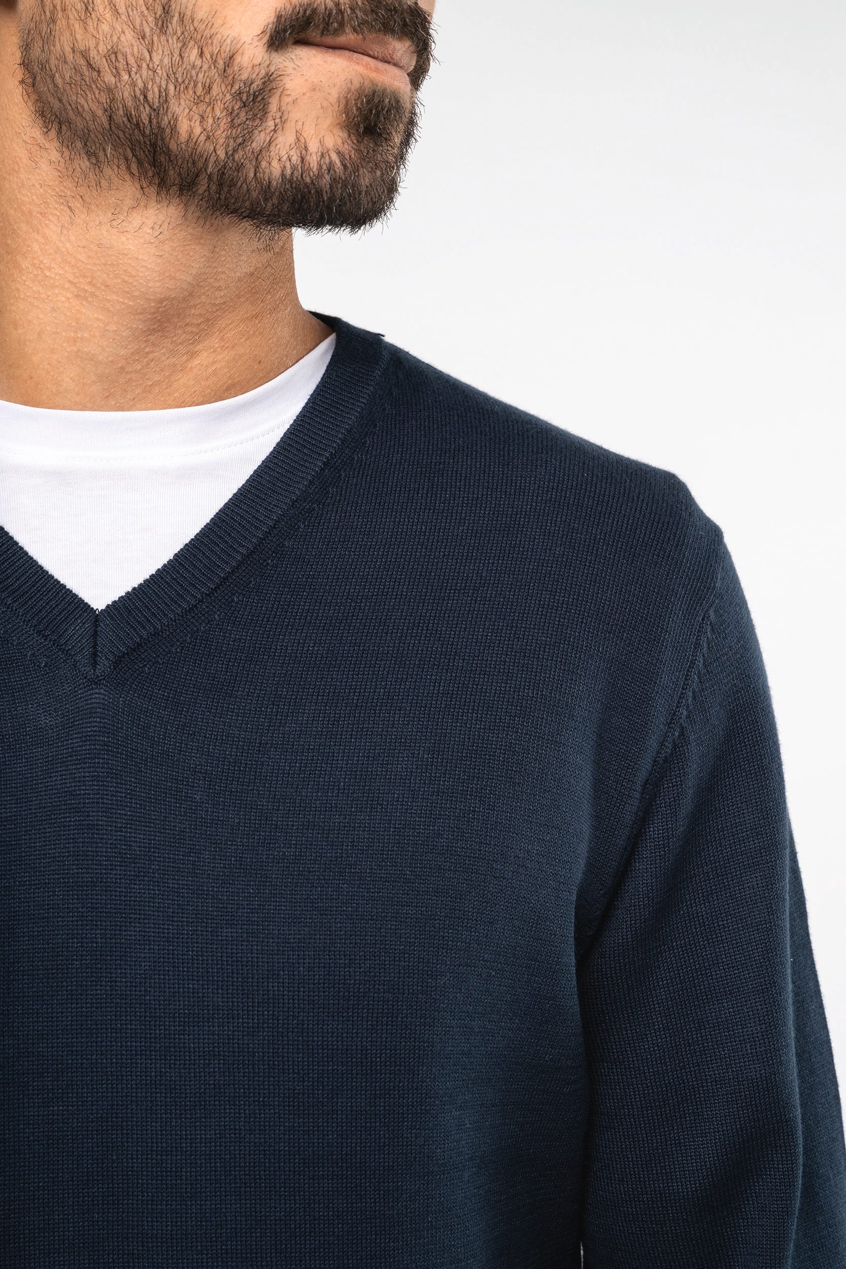 Jersey cuello de pico ecorresponsable hombre