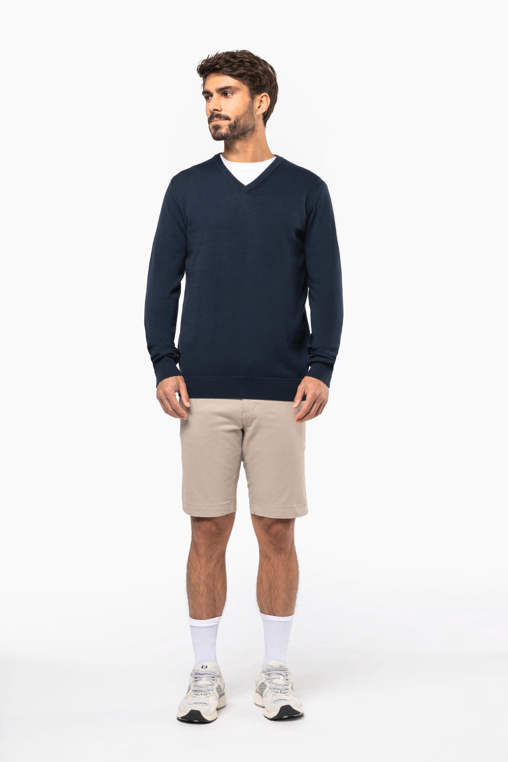 Jersey cuello de pico ecorresponsable hombre