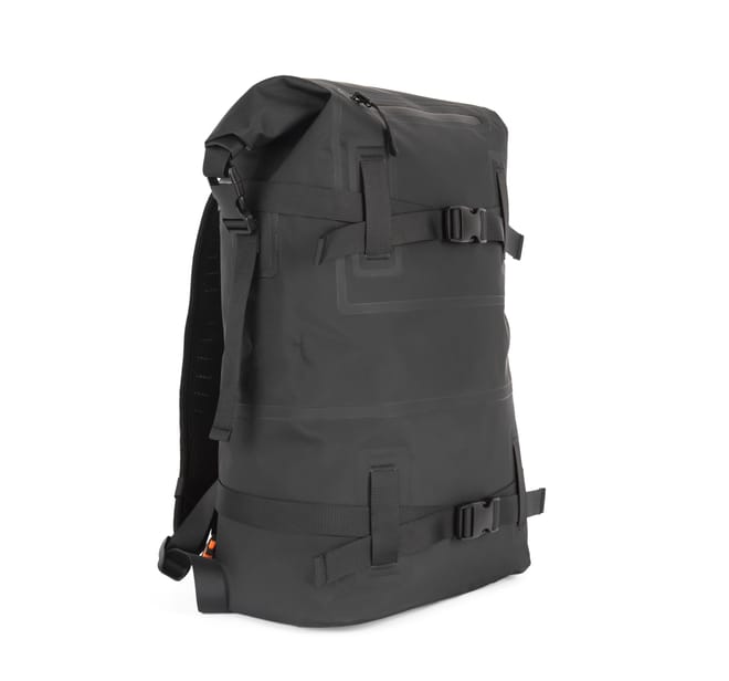 Waterproof backpack with compression straps
