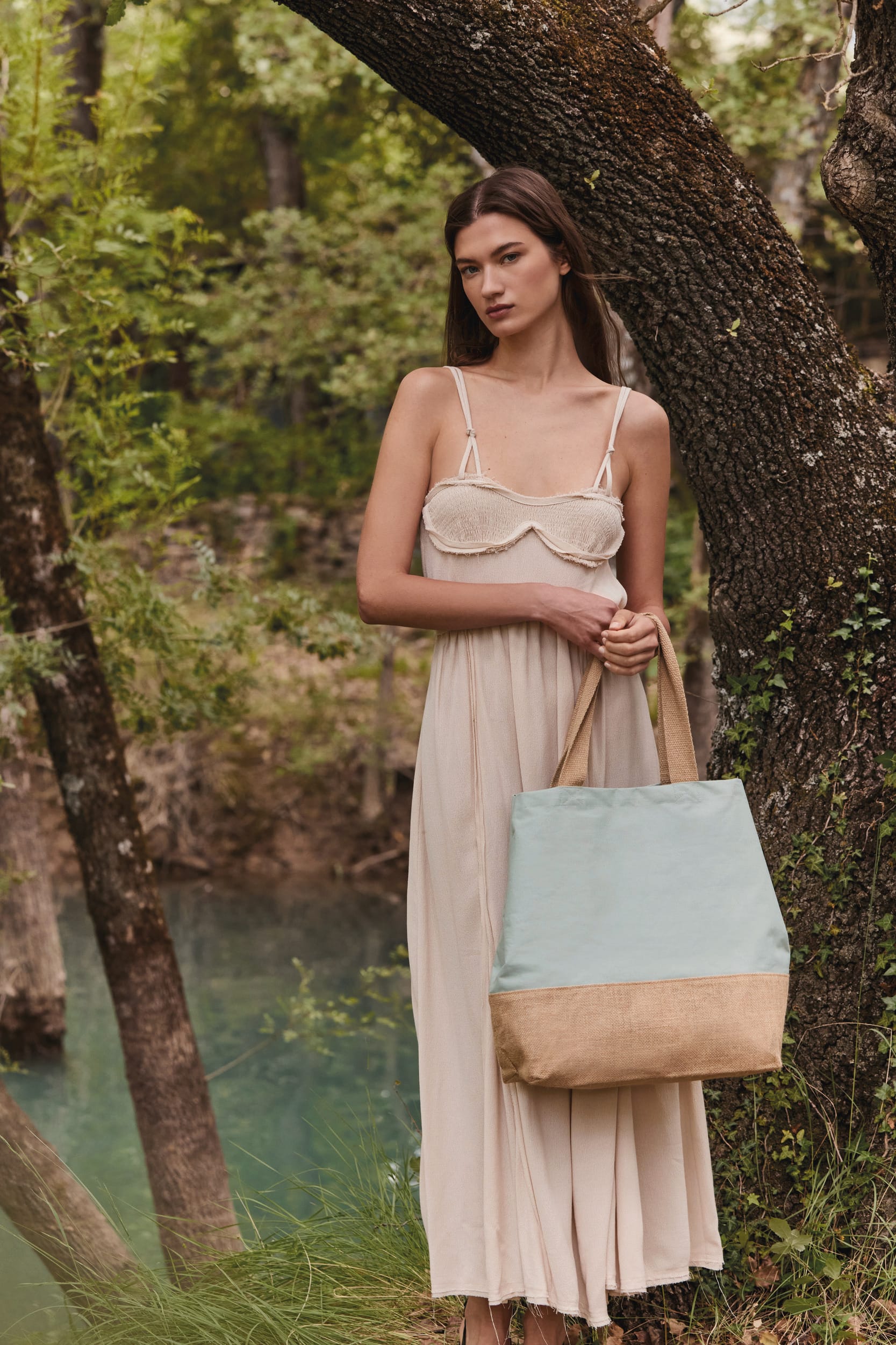 Saco de compras em algodão e juta