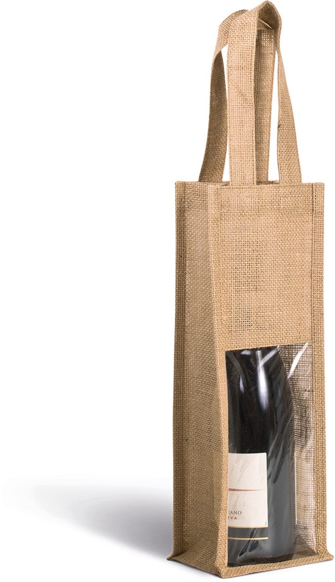 Bolsa de yute para botellas