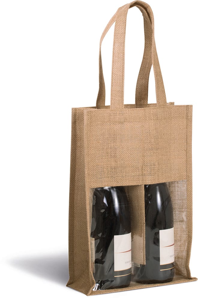 Bolsa de yute para botellas