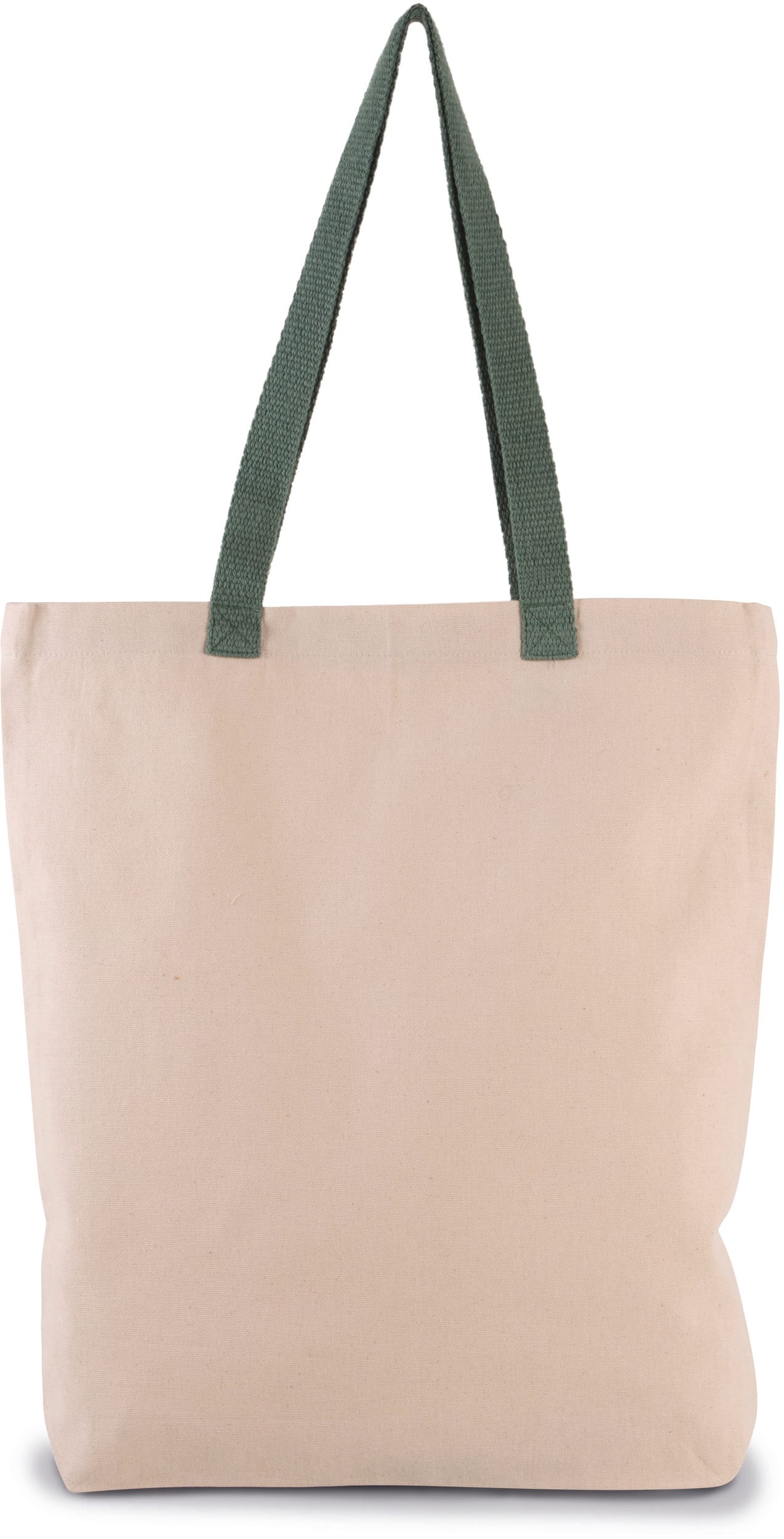 Shopper met plooi en contrasterend hengsel