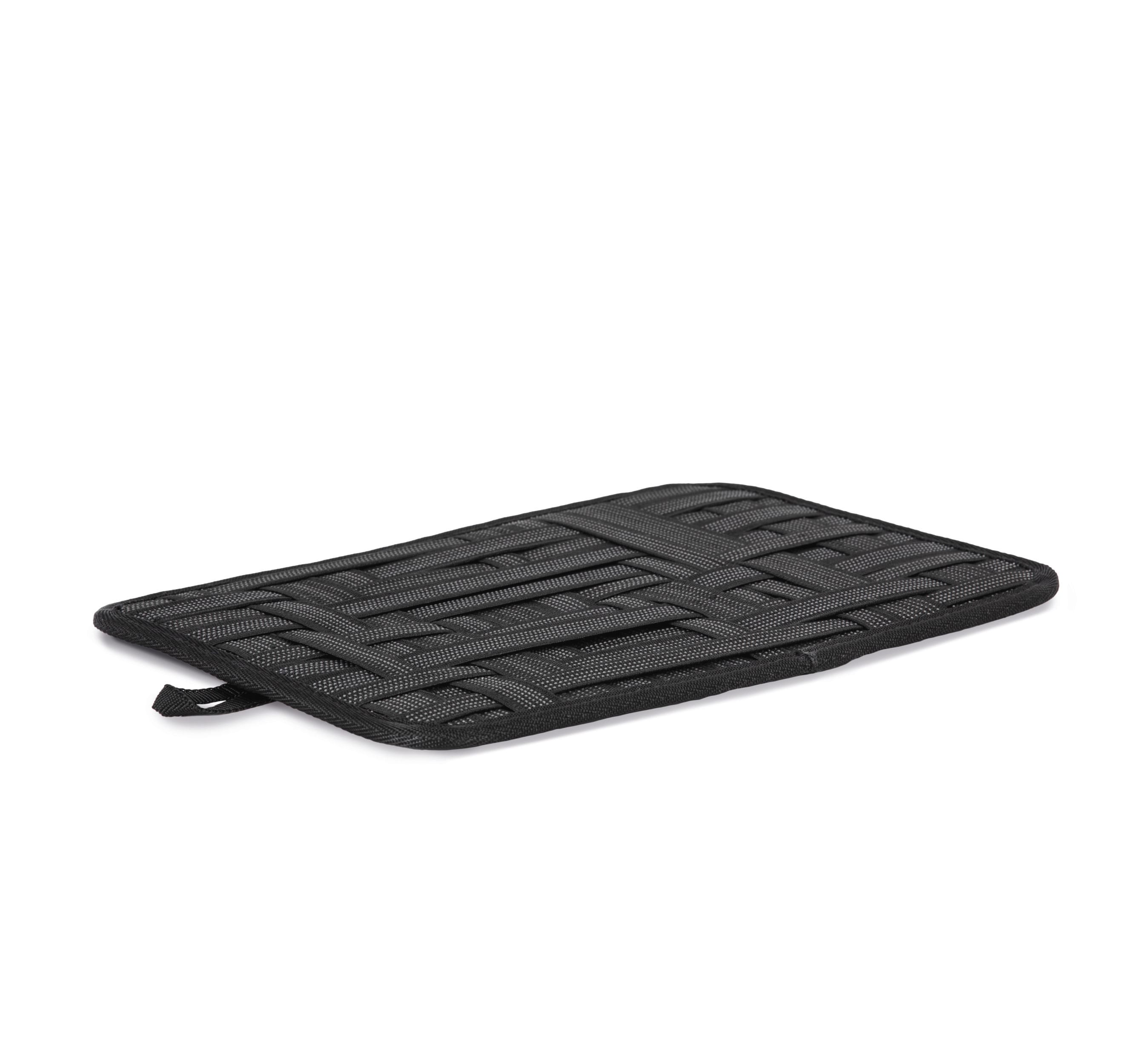 Porta tablet com arrumação para cabos e acessórios