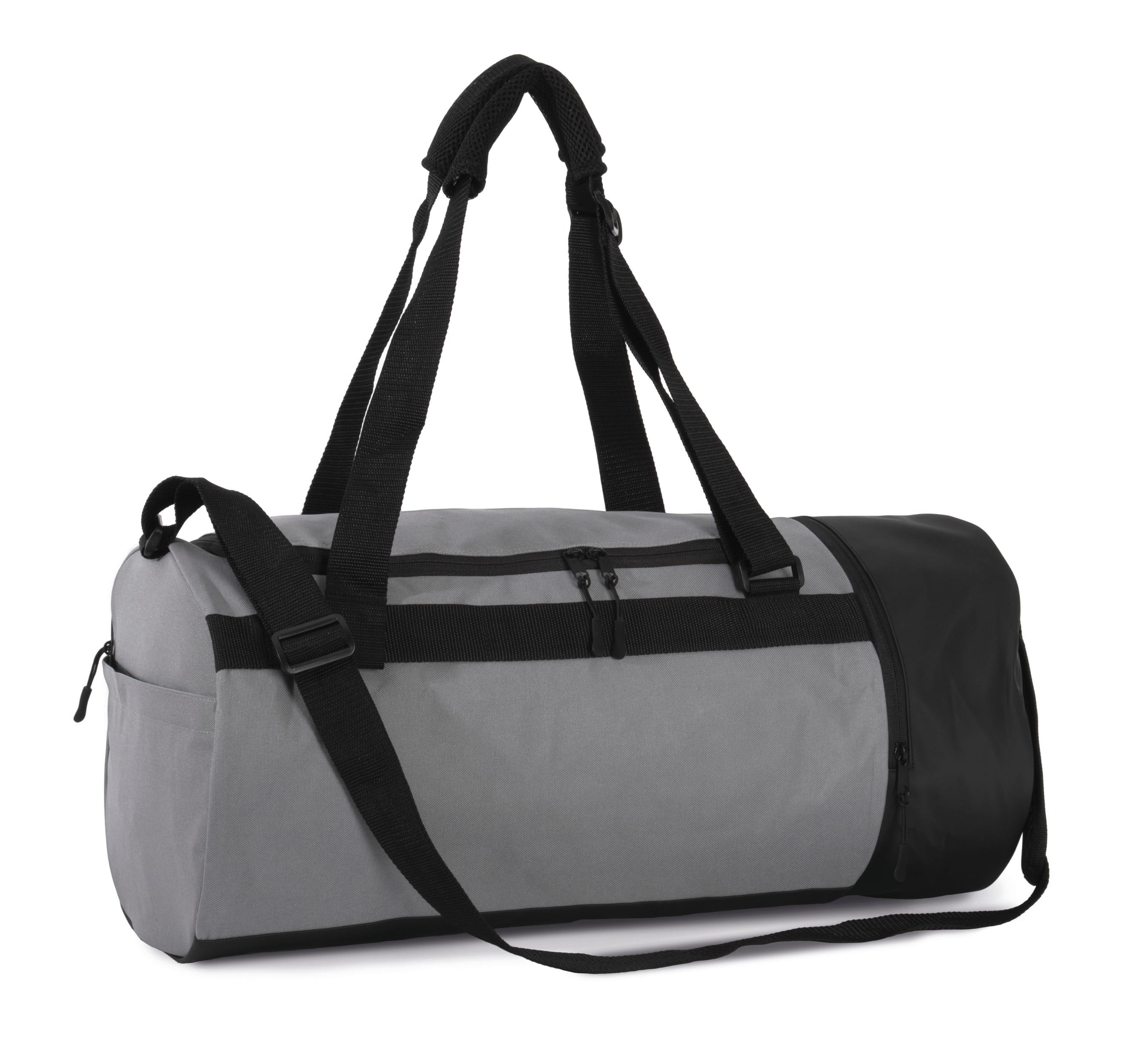 Saco de desporto tubular com compartimento separado para calçado