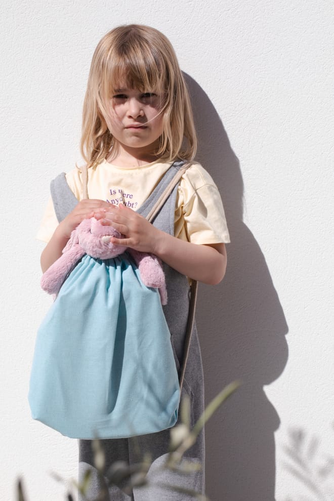 Small recycled backpack with drawstring - Kid size