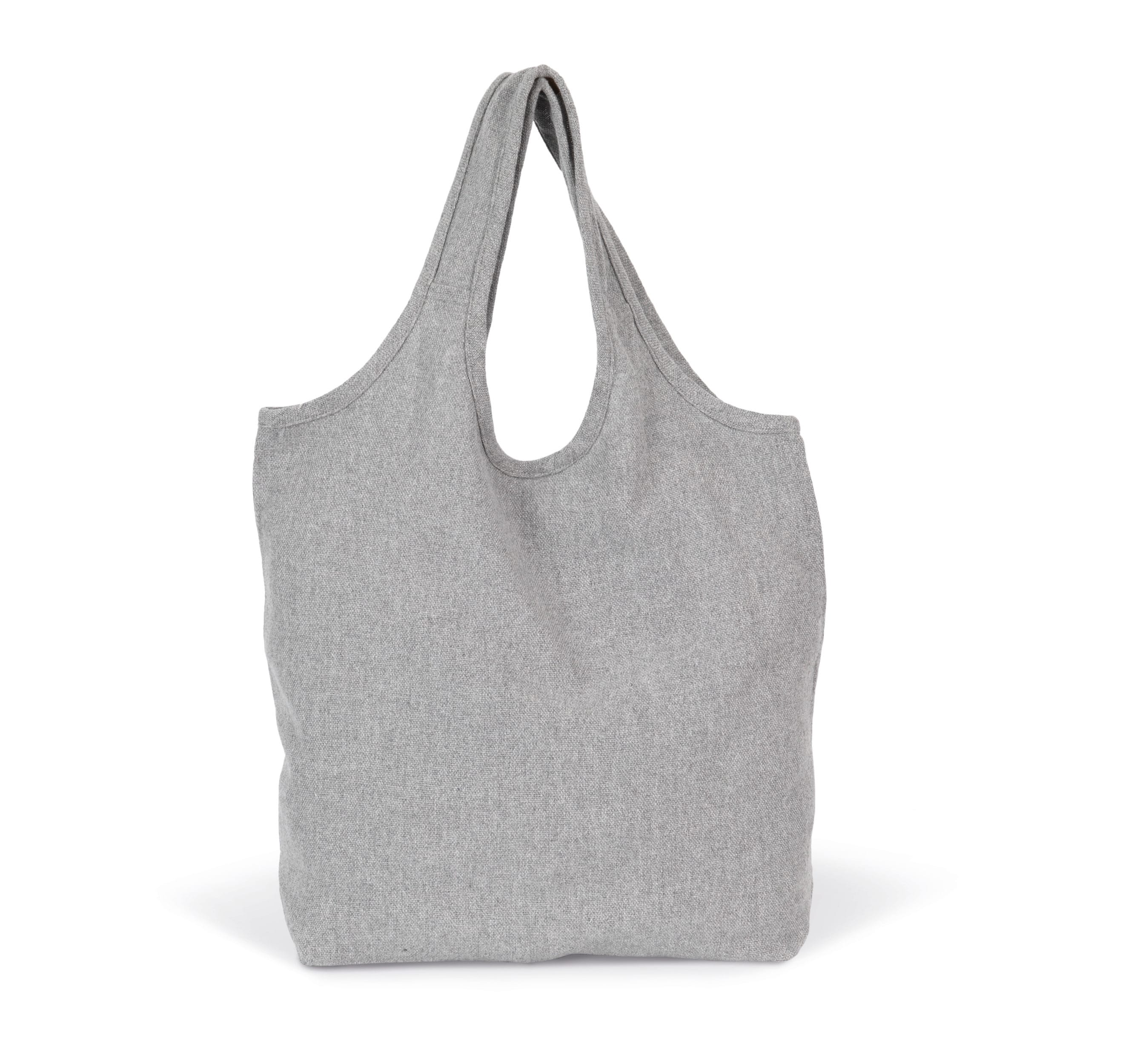 Sac shopping tissé à la main gris.