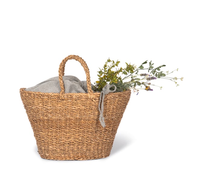 Hand-woven basket