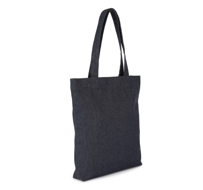 Recycled cotton denim look tote bag