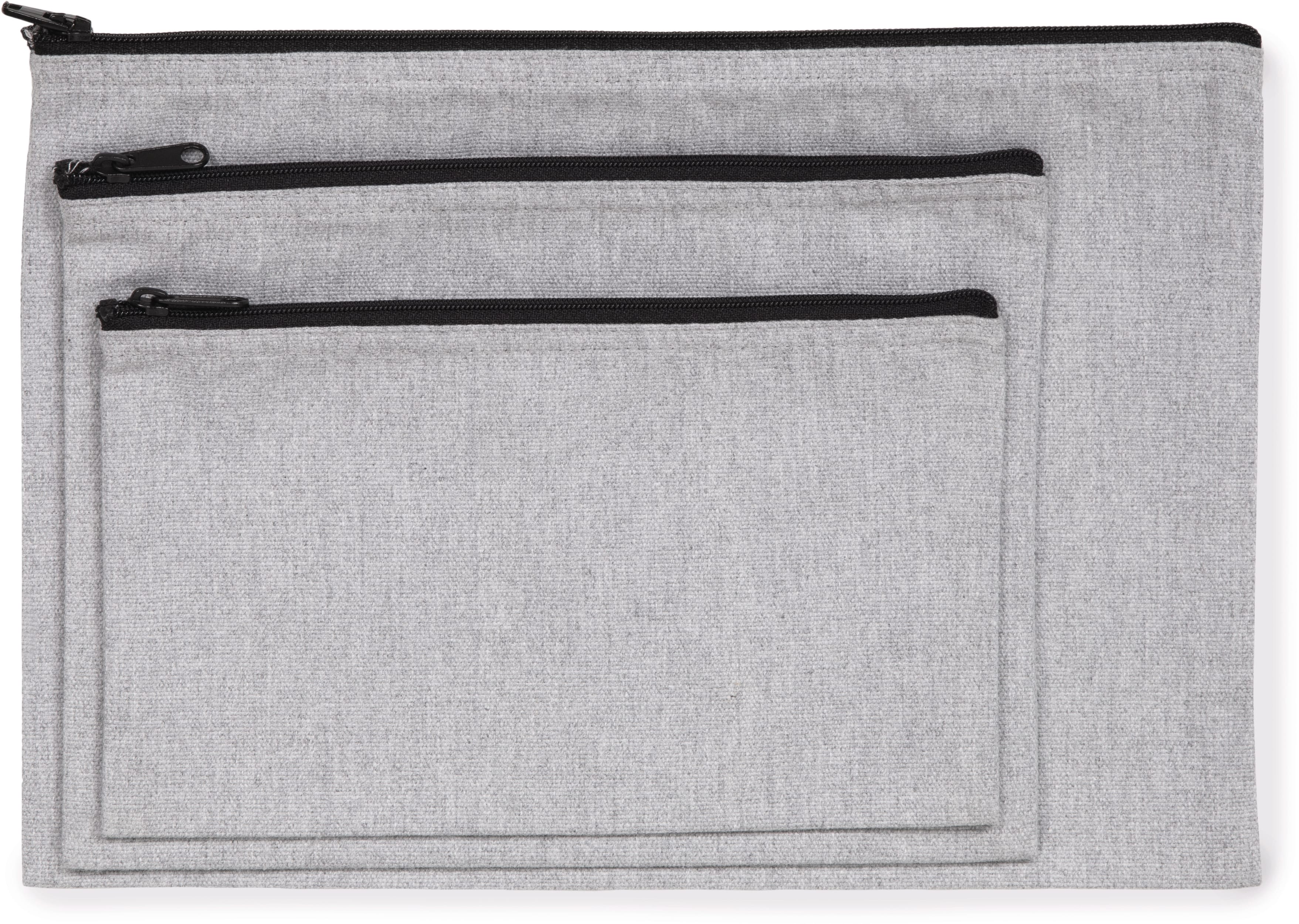 Bolsa/Pochette com fecho em material reciclado