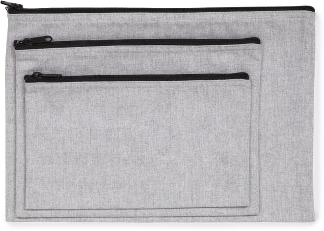 Estuche reciclado con cremallera 