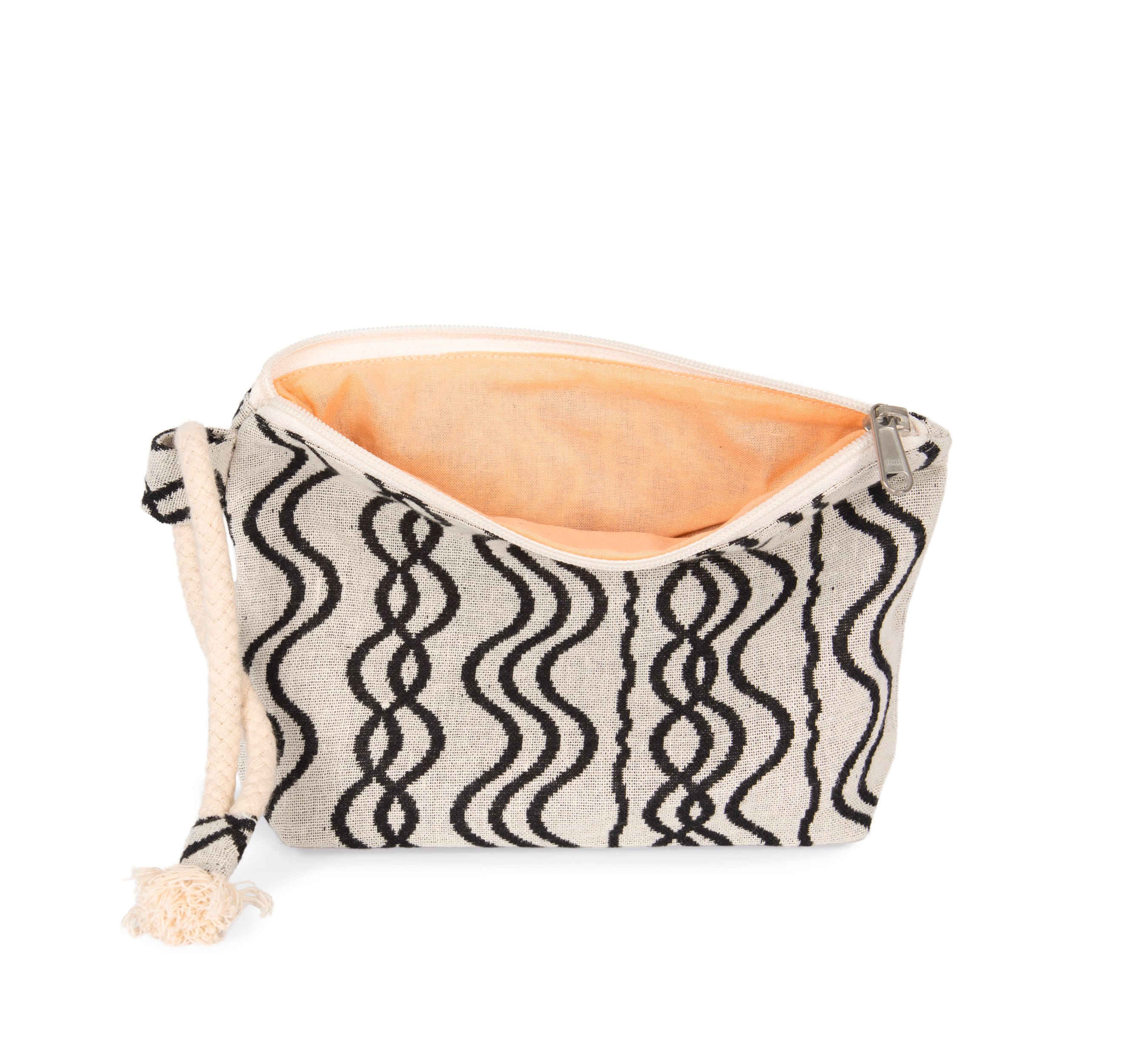 Bolsa com fecho reciclado – Motivo onda