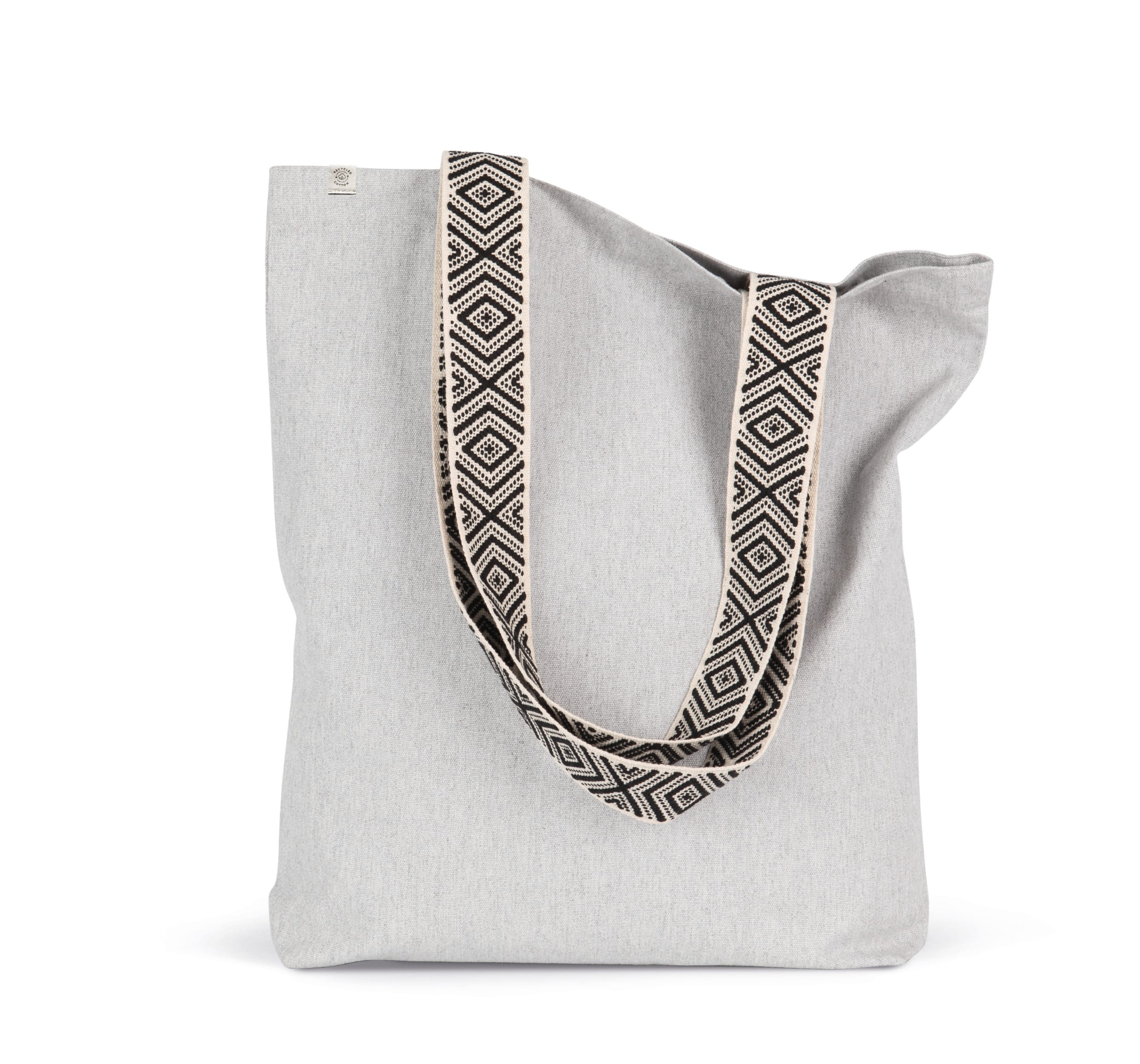 Recycled flat bottom shopping bag 
