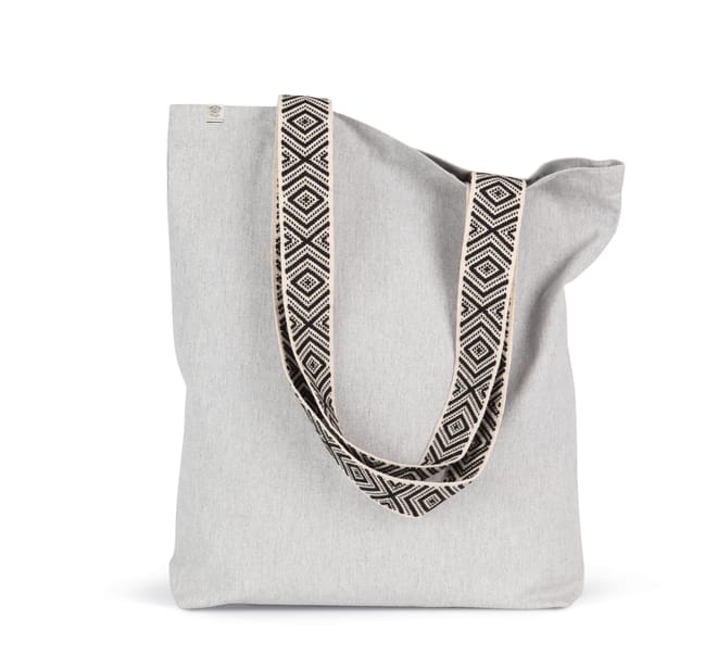 Recycled flat bottom shopping bag 