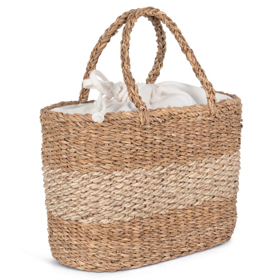 Sac panier en jute et jonc de mer.