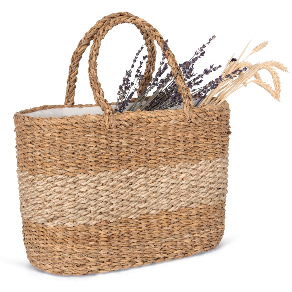 Sac panier en jute et jonc de mer.