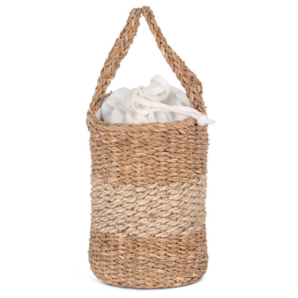 Sac panier en jute et jonc de mer.