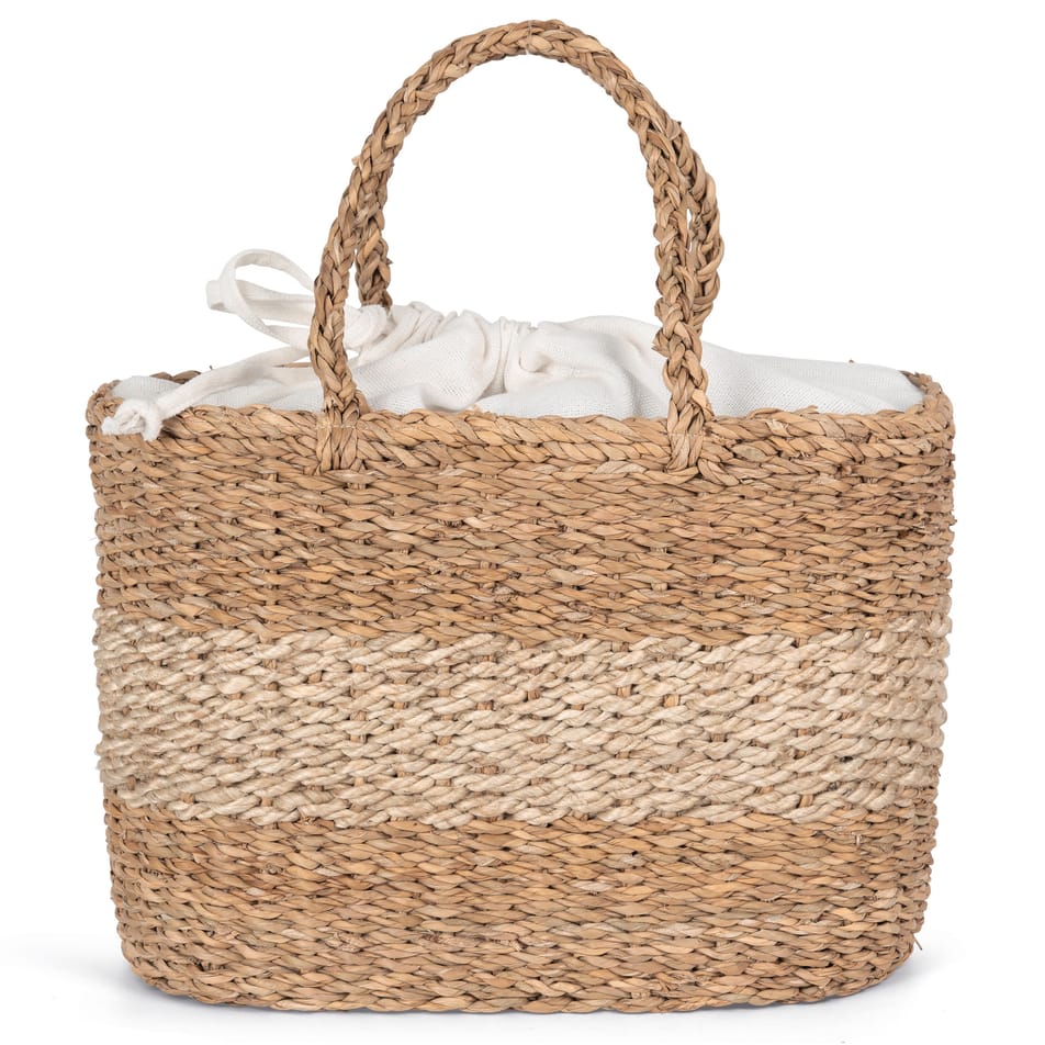 Sac panier en jute et jonc de mer.