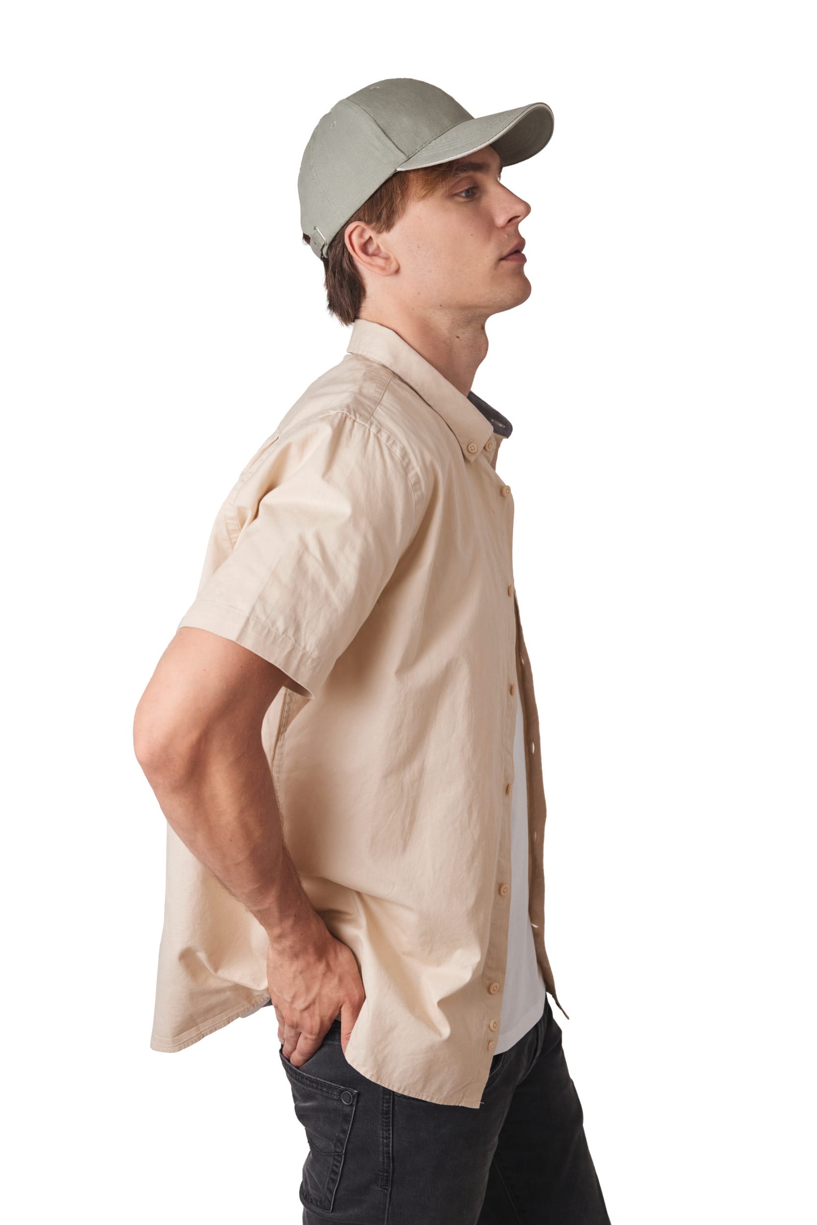 Casquette en coton biologique à sandwich contrasté – 6 panneaux - Image 4