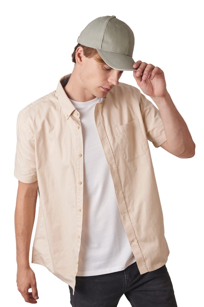 Cap in organic cotton with contrasting sandwich peak - 6 panels