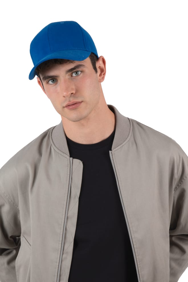 6 panel cap in organic cotton