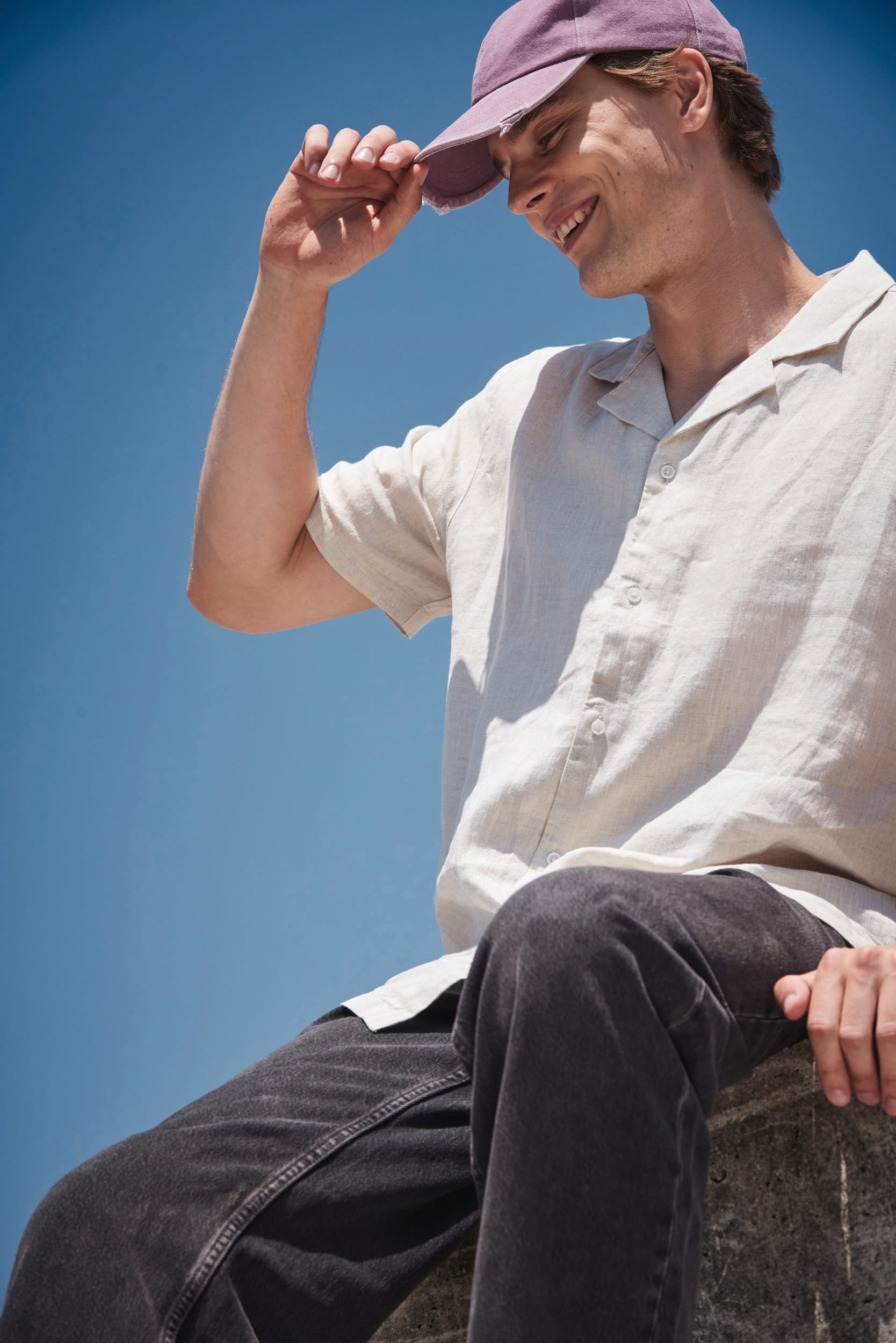 Casquette vintage effet déchiré – 6 panneaux - Image 7