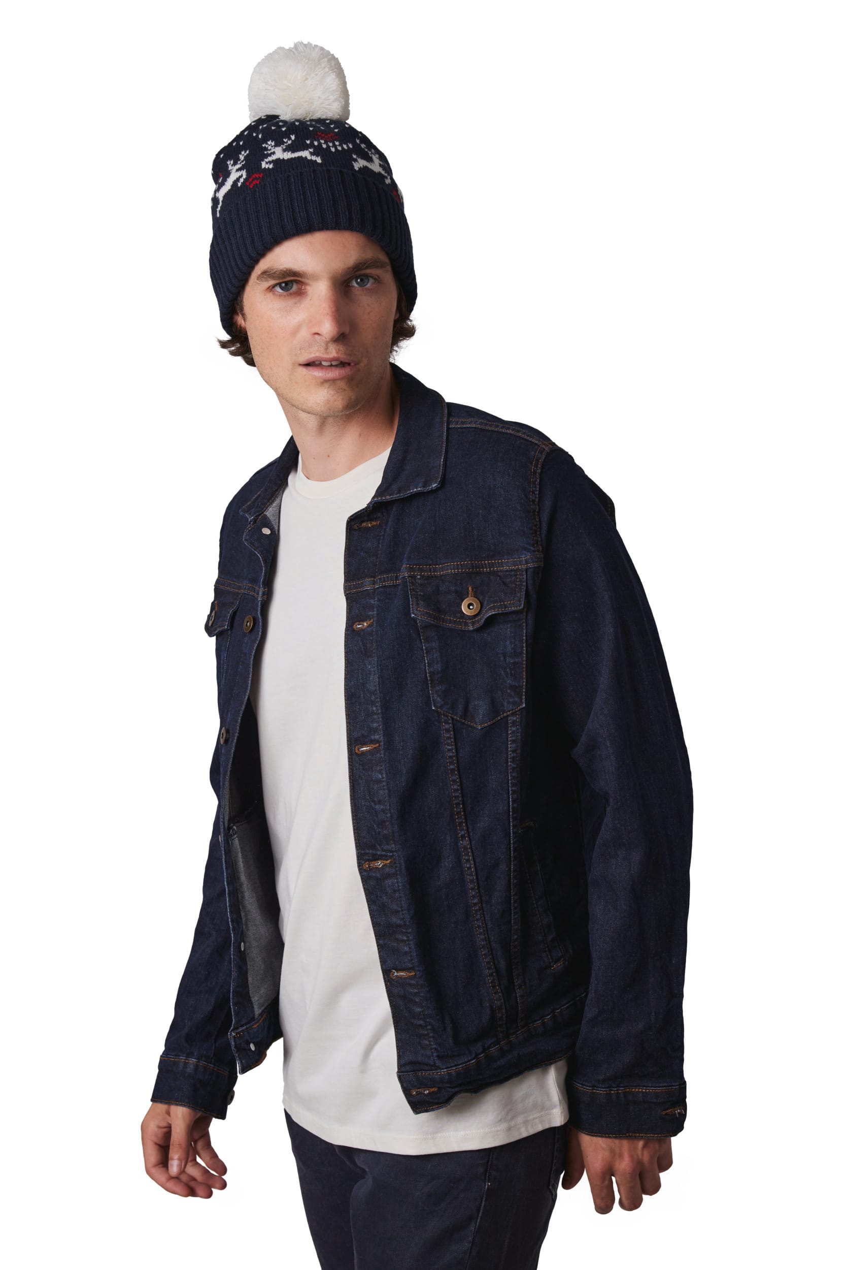 Bonnet de Noël motifs rennes - Image 3