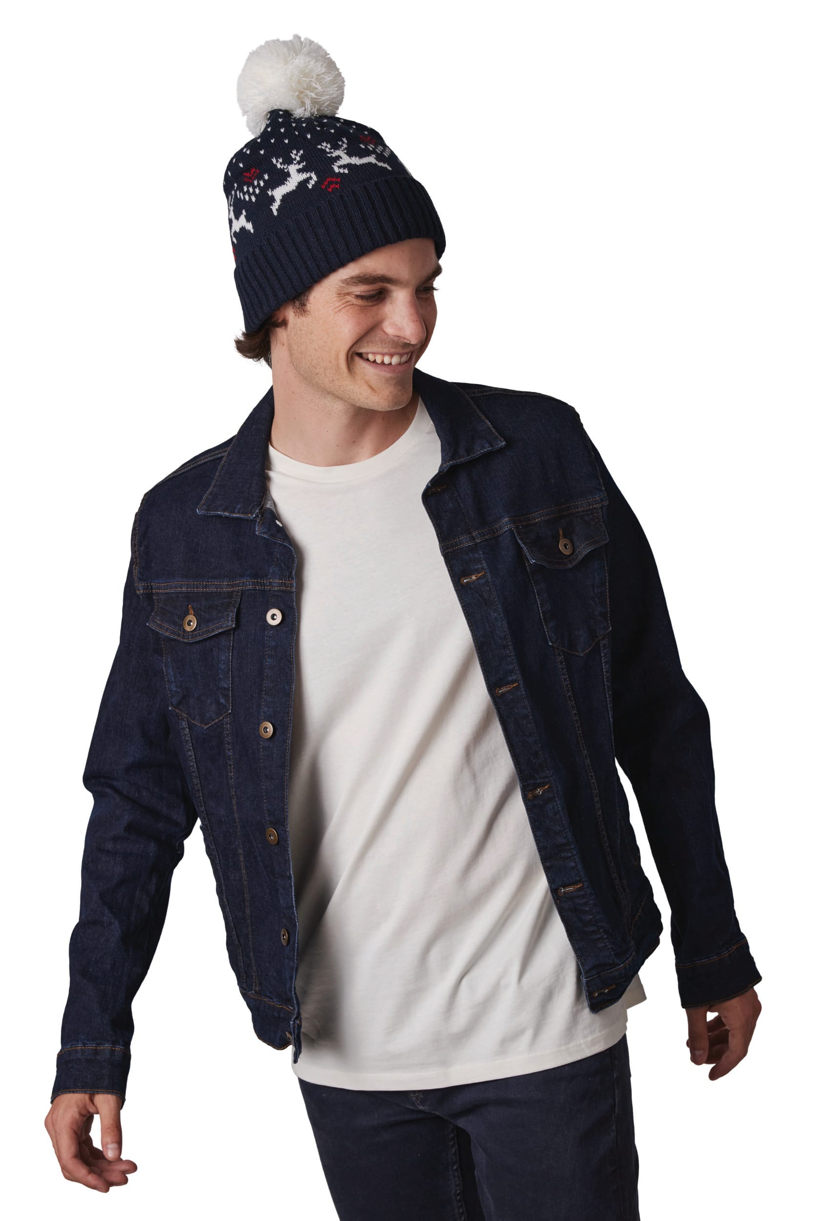 Bonnet de Noël motifs rennes - Image 2