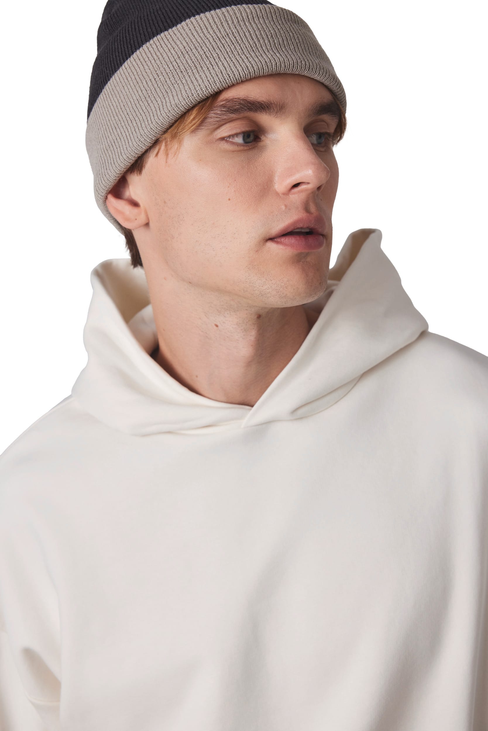 Bonnet bicolore avec revers - Image 1