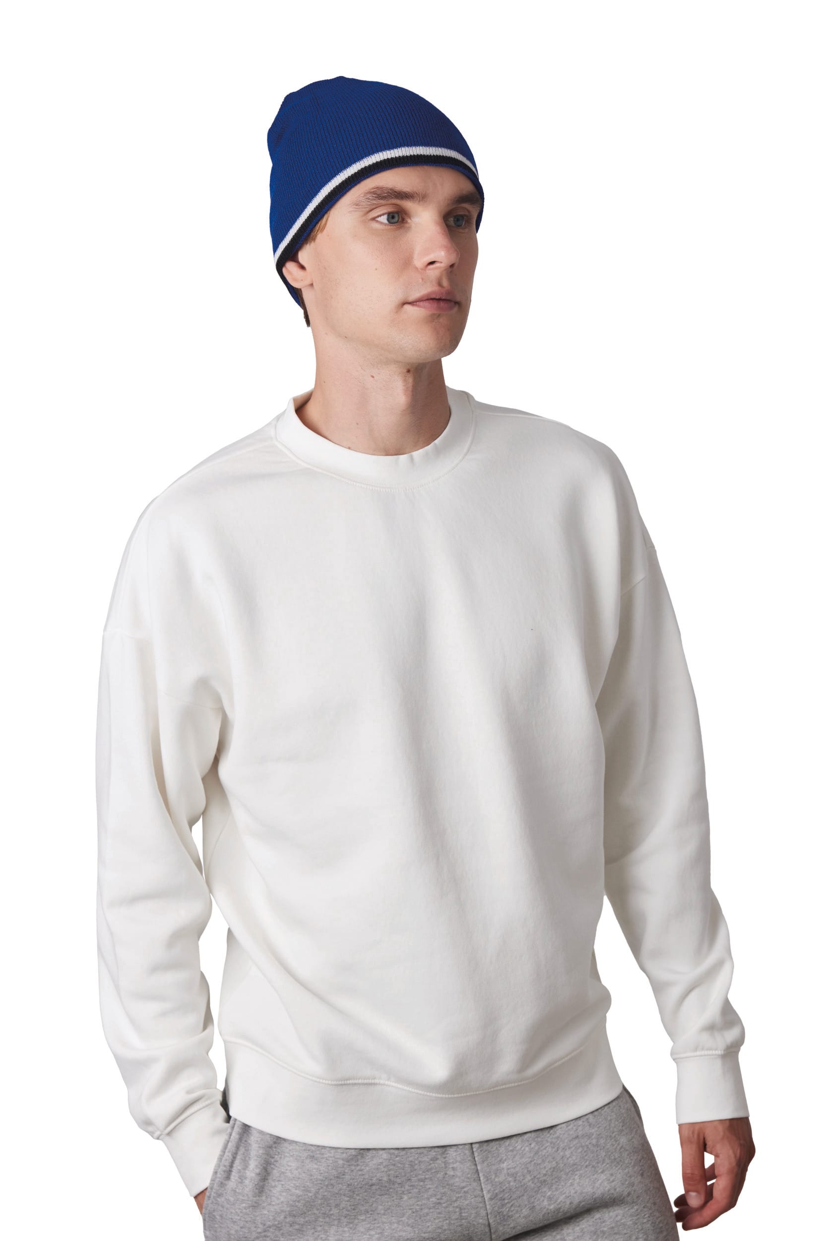 Bonnet bande bicolore contrastée - Image 3