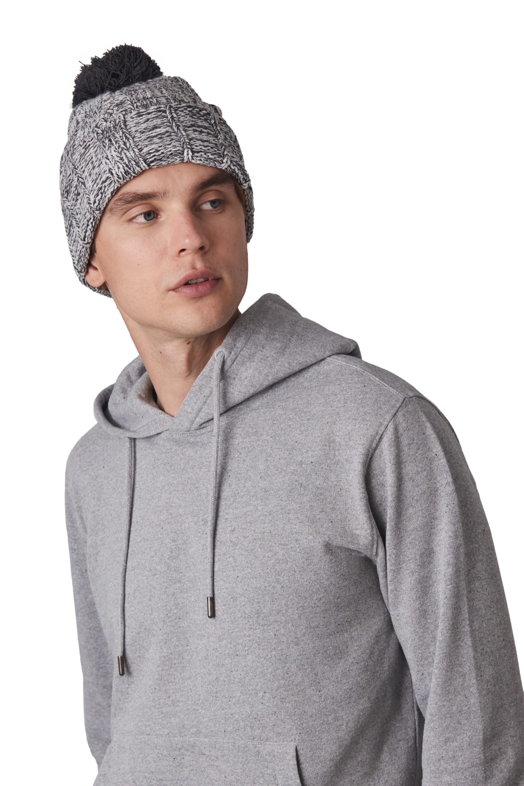 Bonnet à pompon avec revers - Image 2