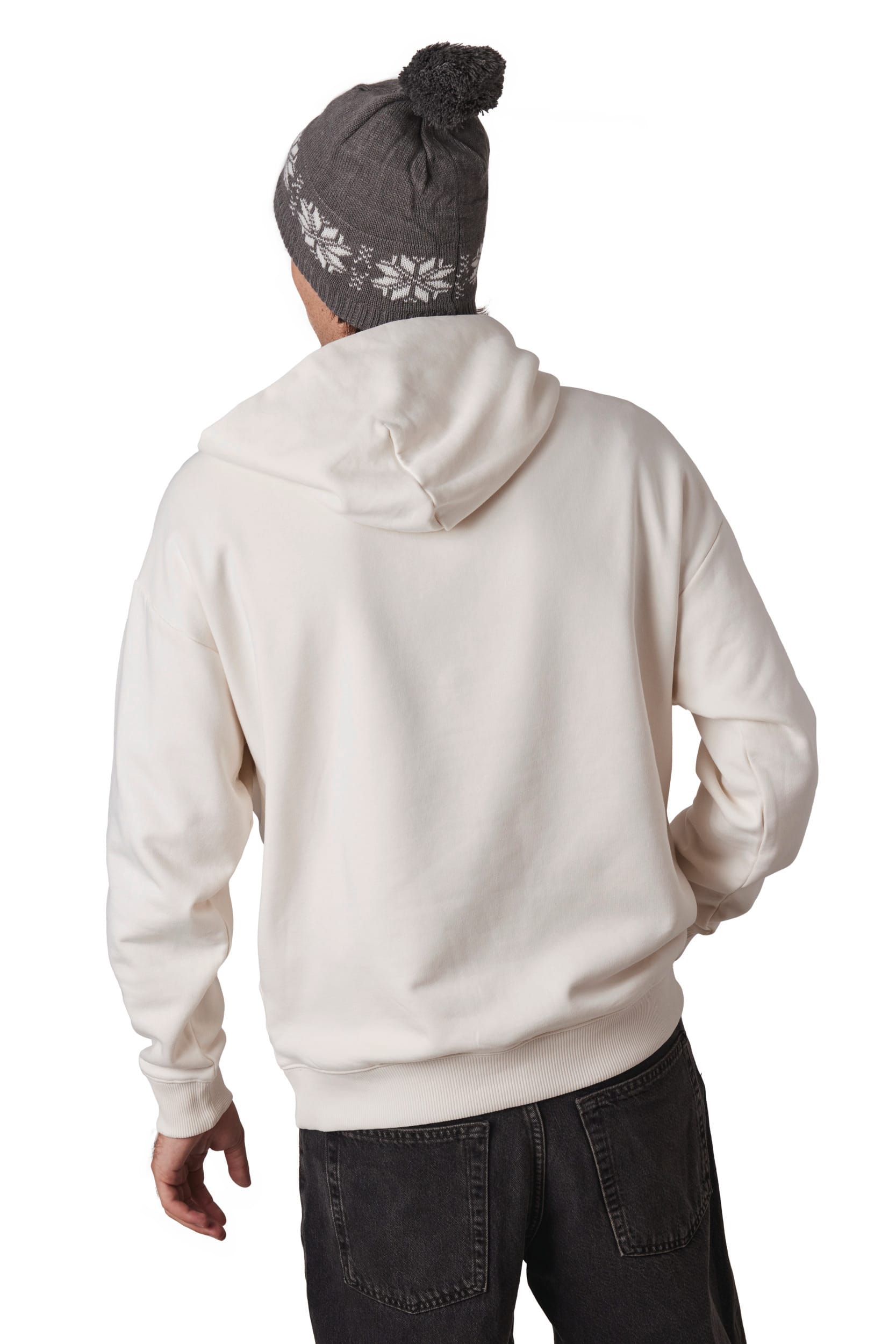 Gorro de Natal tricotado com padrão de estrelas