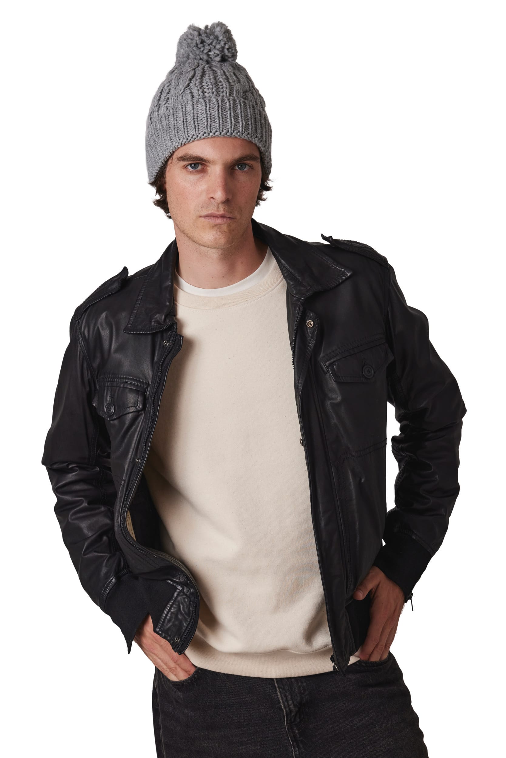 Bonnet en maille tricot - Image 1