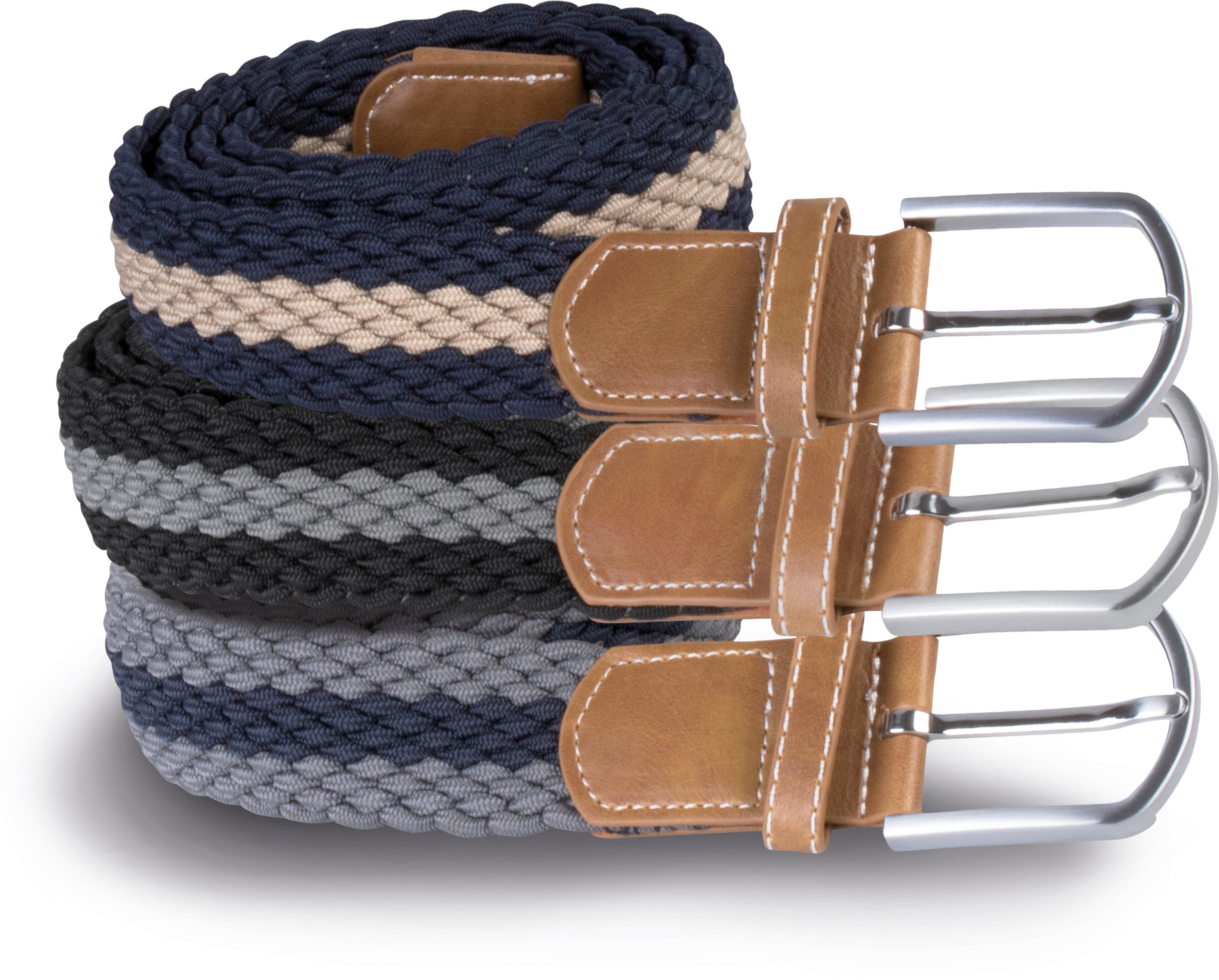 Elastische gevlochten riem